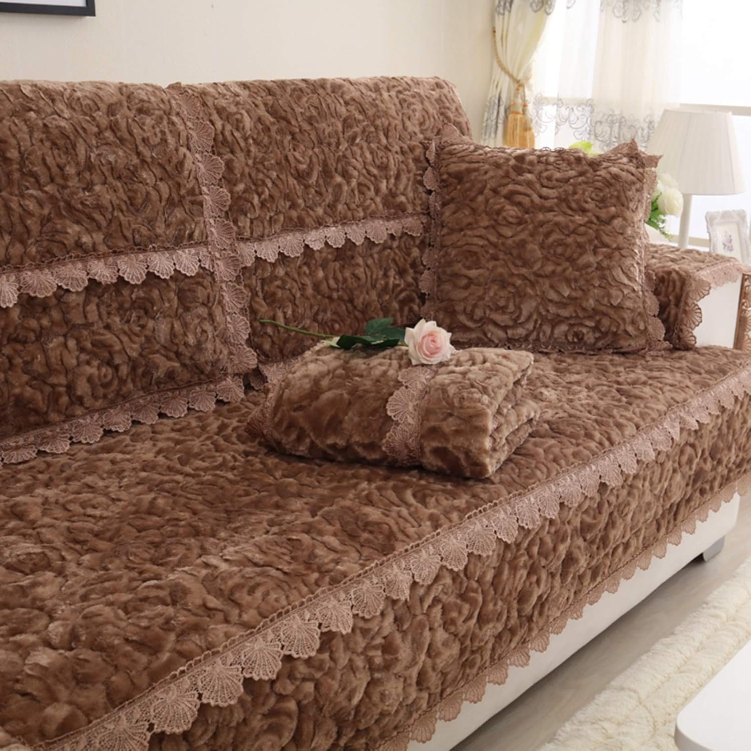 ソファー シーツ ソファカバー ソファパッド 室内マット マルチカバー 滑り止め かわいい 110*240CM 3人掛け 1人掛け 2人掛け カラー カフェ風 新居 引っ越し 絨毯 ふわふわ かけるだ|Libre777