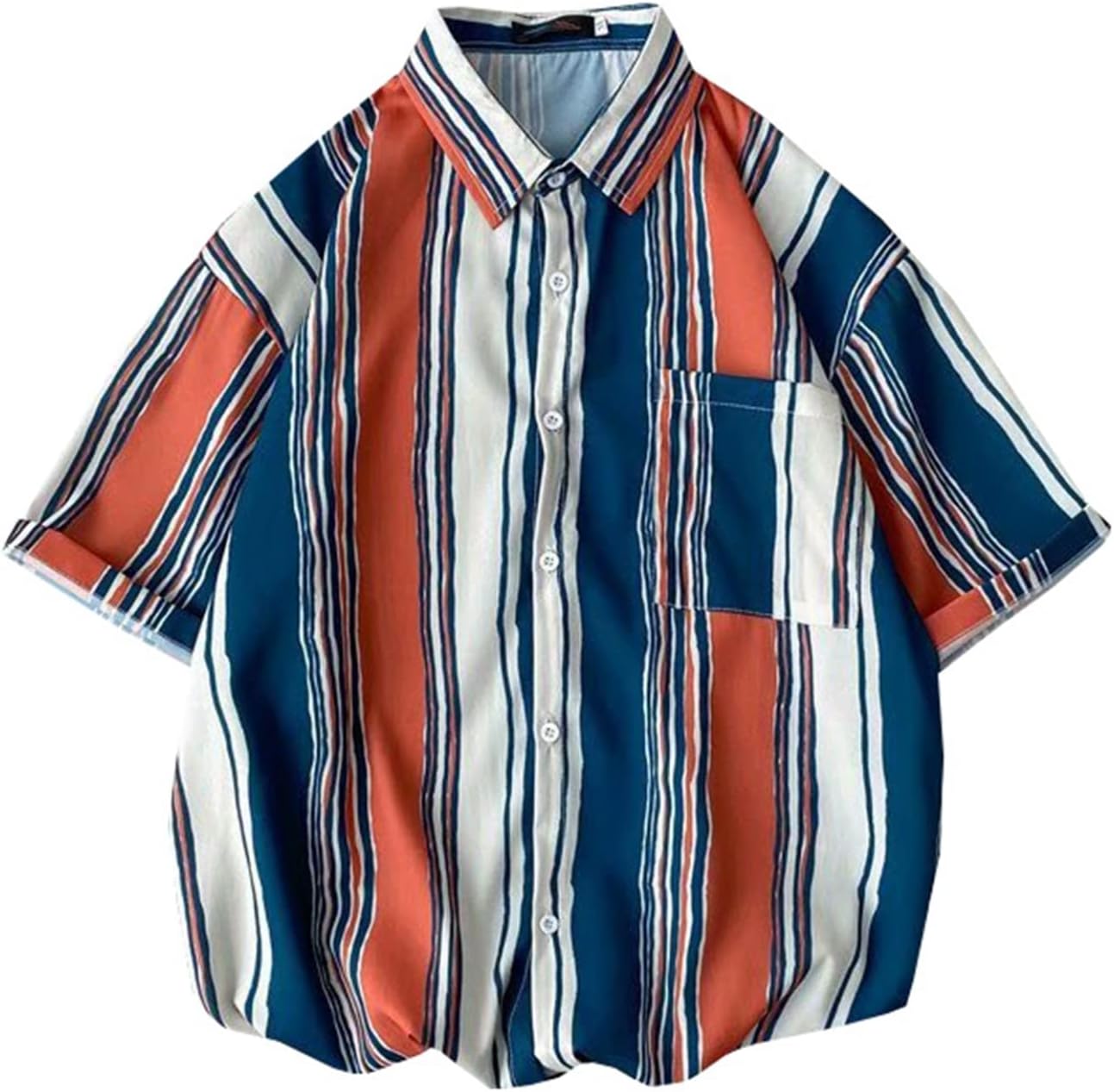 アロハシャツ 柄シャツ カップル M-3XL 大きいサイズ ゆったり おしゃれ ストライプ柄 半袖シャツ カジュアル リゾート 温泉 旅行 ビーチ ウェディング かっこいい 着回し 薄手 涼感 超軽量