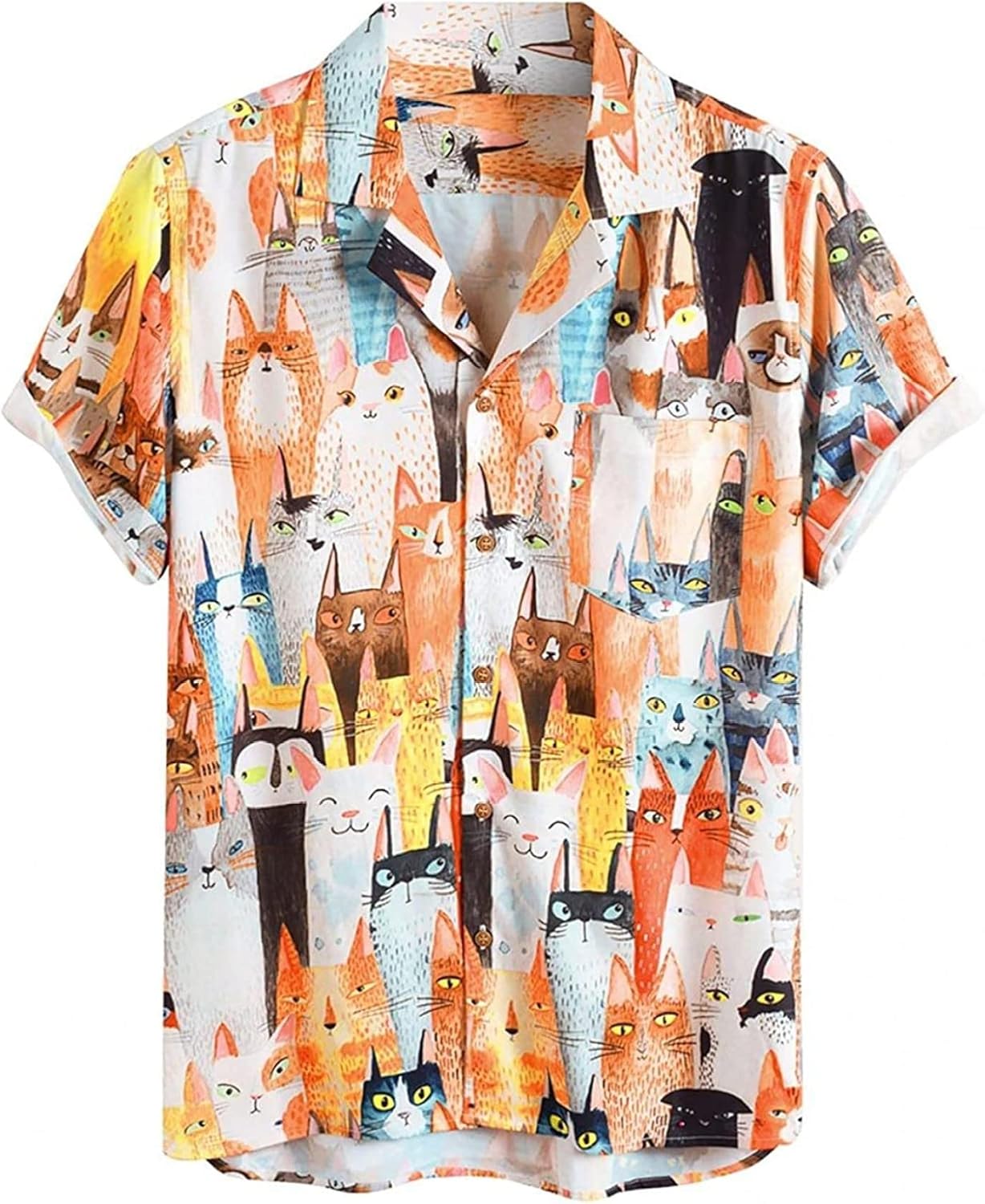 アロハシャツ メンズ 夏 猫柄 うし柄 心地よい 好いたらしい 半袖ティーシャツ 薄べったい 総柄 速乾 惜しみ無い大いさ 教え子 流行り ティーシャツ上衣 通気性 軽さ 刷り上げるティーシャツ 名取り草落ち込む 開襟ティーシャツ 原宿 ワイシャツ-メンズファッション-トップス