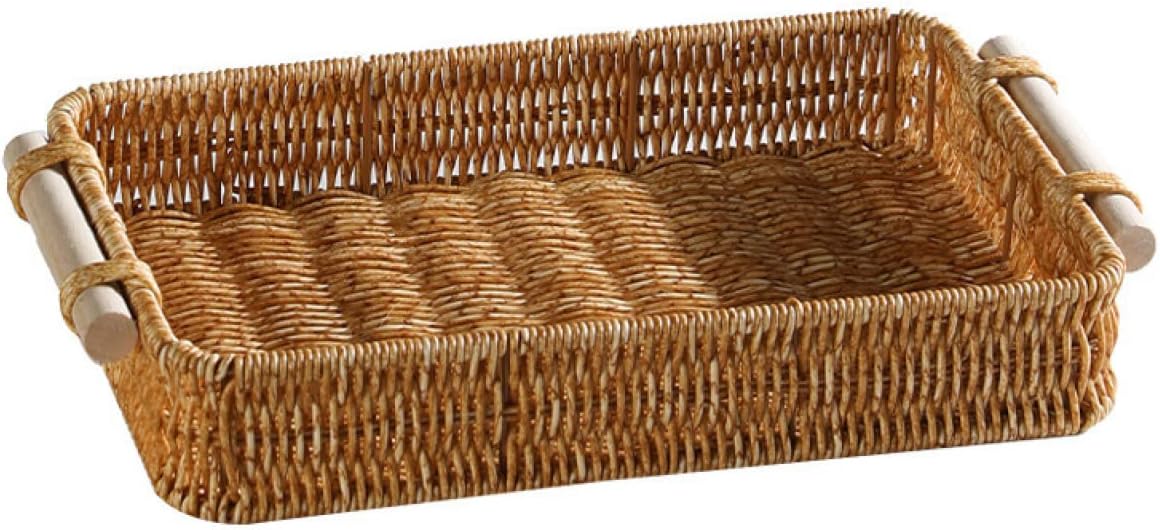 かご バスケット デザイン 40*30*5cm*2 藤かご 収納かご 藤編み 収納バスケット 卓上収納 ナチュラル 天然素材 小物収納 お菓子 果物入れ 小物入れ 浅型 洗える パンかご フルーツバ｜Libre777