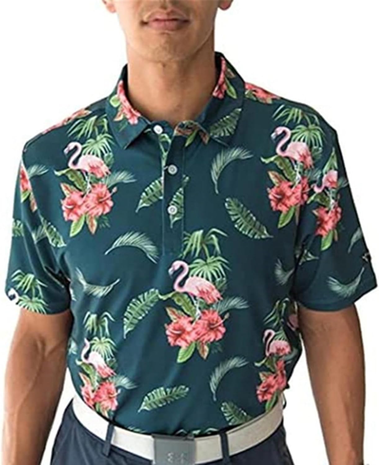 半袖シャツ ポロシャツ メンズ 総柄 アロハスタイル tシャツ 夏 ハワイアン スポーツウェア 薄手 通気性 速乾性 ドライ カジュアル ゴルフ フィット 大きいサイズ ファッション 通勤用 通学 部｜Libre777