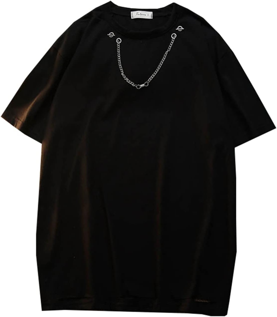 ダメージ加工 半袖tシャツ メンズ 綿 通気性 快適 薄手 夏 ティーシャツ 大きいサイズ ゆったり ストレッチ カジュアル 普段着 スポーツ 着回し おしゃれ ネックレス飾り クルーネック トップス