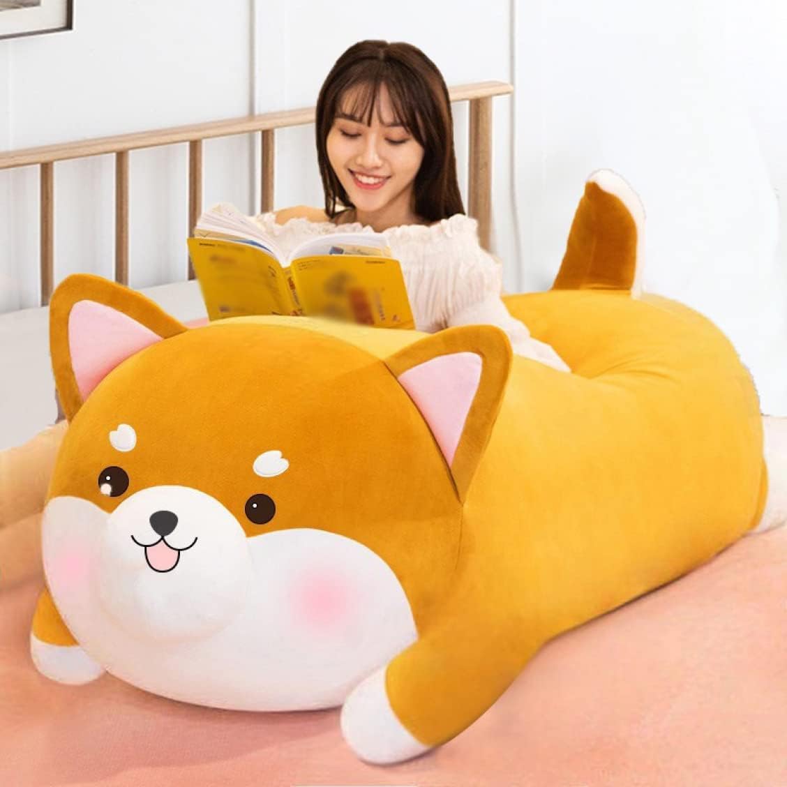 イヌ ぬいぐるみ 抱き枕 人形 可愛い 柴犬 ウサギ 縫い包み 大きい 可愛い 兎 添い寝枕 特大 兎クッション ふわふわ スーパーソフト 女性 プレゼント 置物 店飾り 80cm 柴犬 ぬいぐるみ