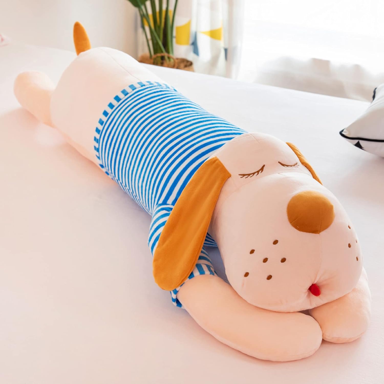 抱き枕 動物 洗える ベージュ リラックス クッション 犬 ぬいぐるみ 90 かわいい 添い寝枕 低反発 プレゼント ギフト おもちゃ 可愛い 多機能 快眠 抱きまくら だきまくら 枕 クッション|Libre777