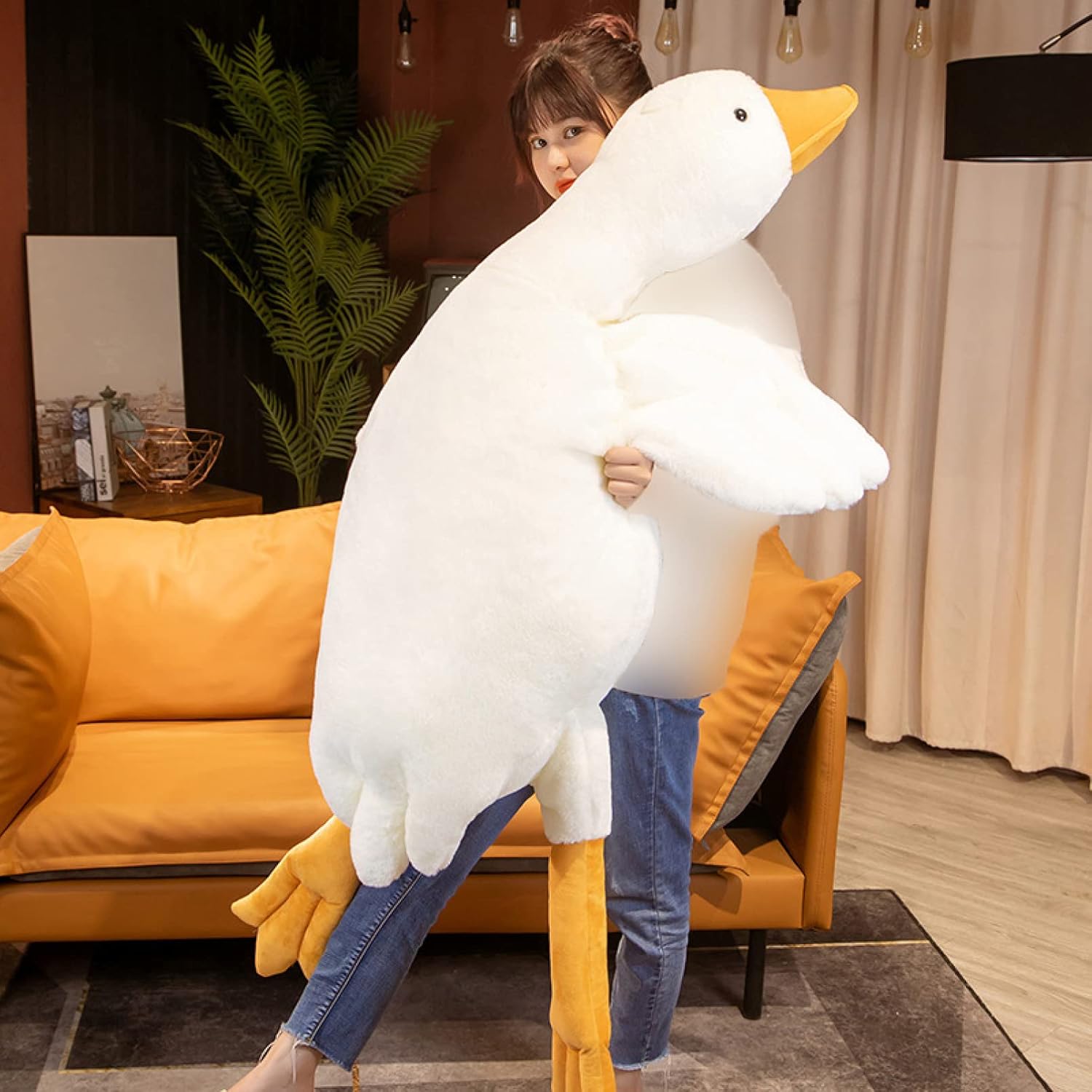 あひるぬいぐるみ 家鴨 あひる 抱き枕 癒し 遊び道具 気が大きいぬいぐるみ 室内装飾 160糎 好いたらしい もの柔らか ふわふわ 気味合い好いたらしい お上さん 成年者 店飾りつけ あやつり人形 抱き枕 毛の荒物 遊び道具 肌に人懐っこい お上さん