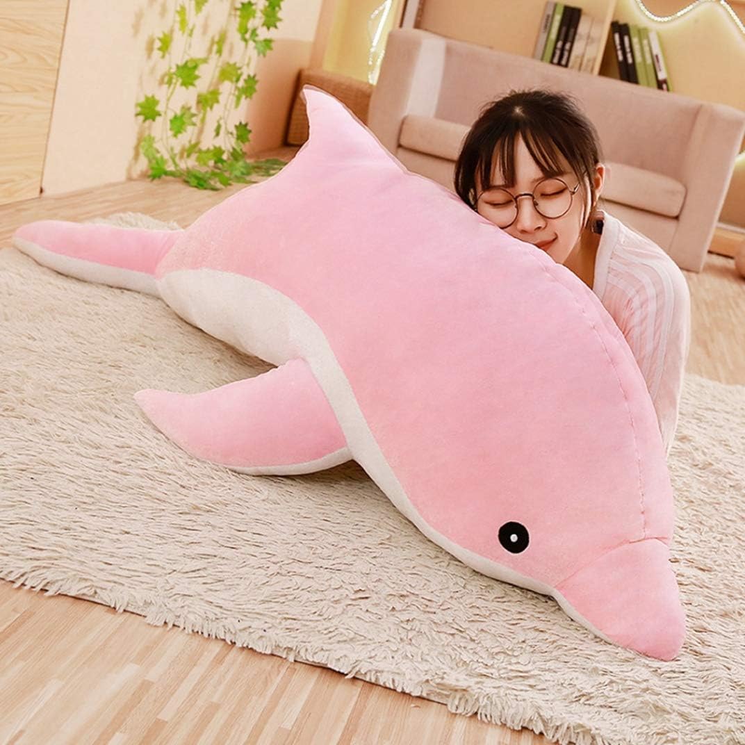 抱き枕 海豚 ぬいぐるみ 気が大きい 毛の荒物 ふわふわ パステル色の サクラ色01 座布団 青色 気持ちいい 枕 洗える 抱きまくら 100糎 意中の女に 論なく論なく 添い寝まくら 生まれ落ちる日 不死化日 プレゼ