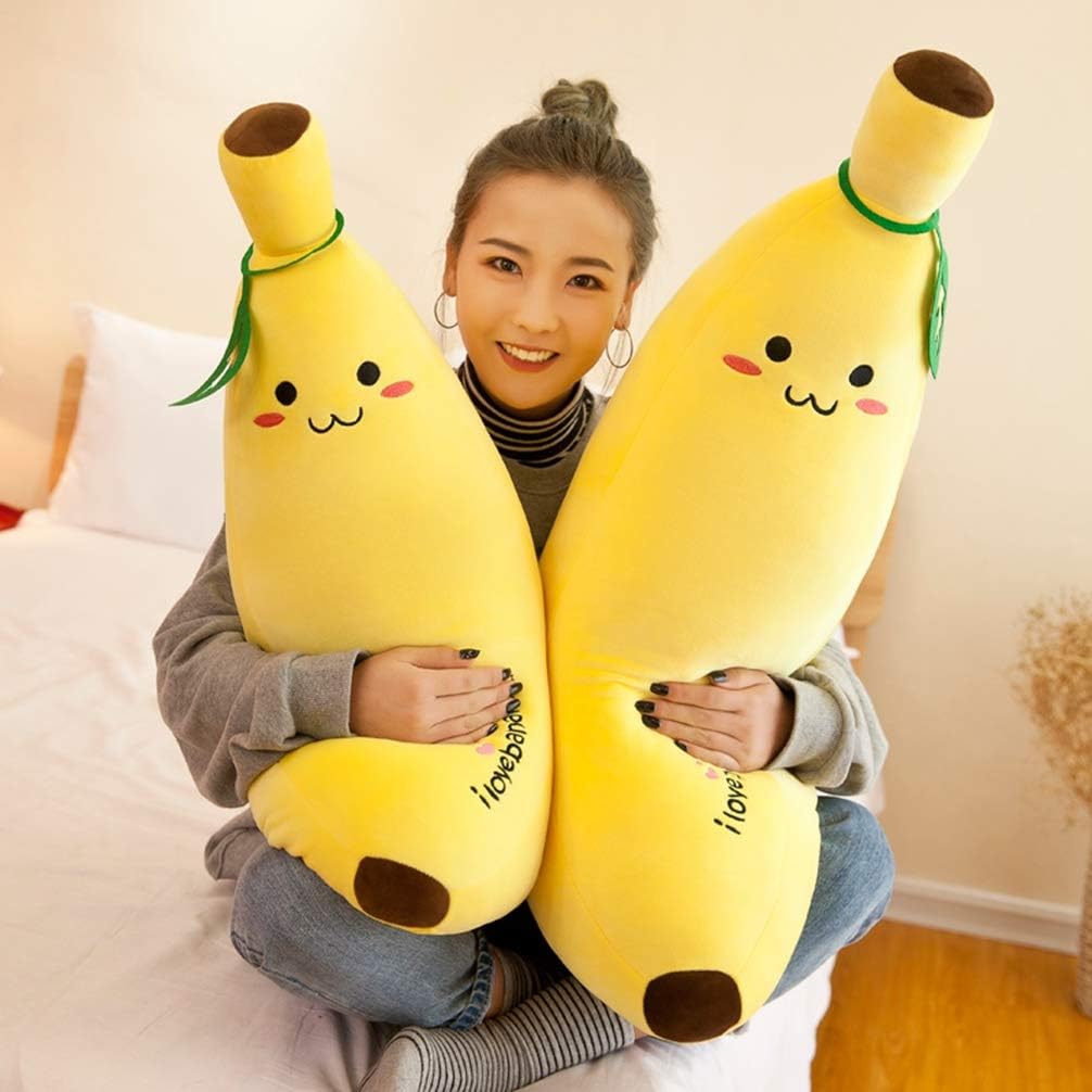 バナナ いちご かぼちゃ ぬいぐるみ 果物ぬいぐるみ ロング 抱き枕 気持ちいい クッション バナナぬいぐるみ ピロー 80cm 抱き枕 モケット 洗える ソファークッション 部屋飾り イエロー 子供｜Libre777 7,687円