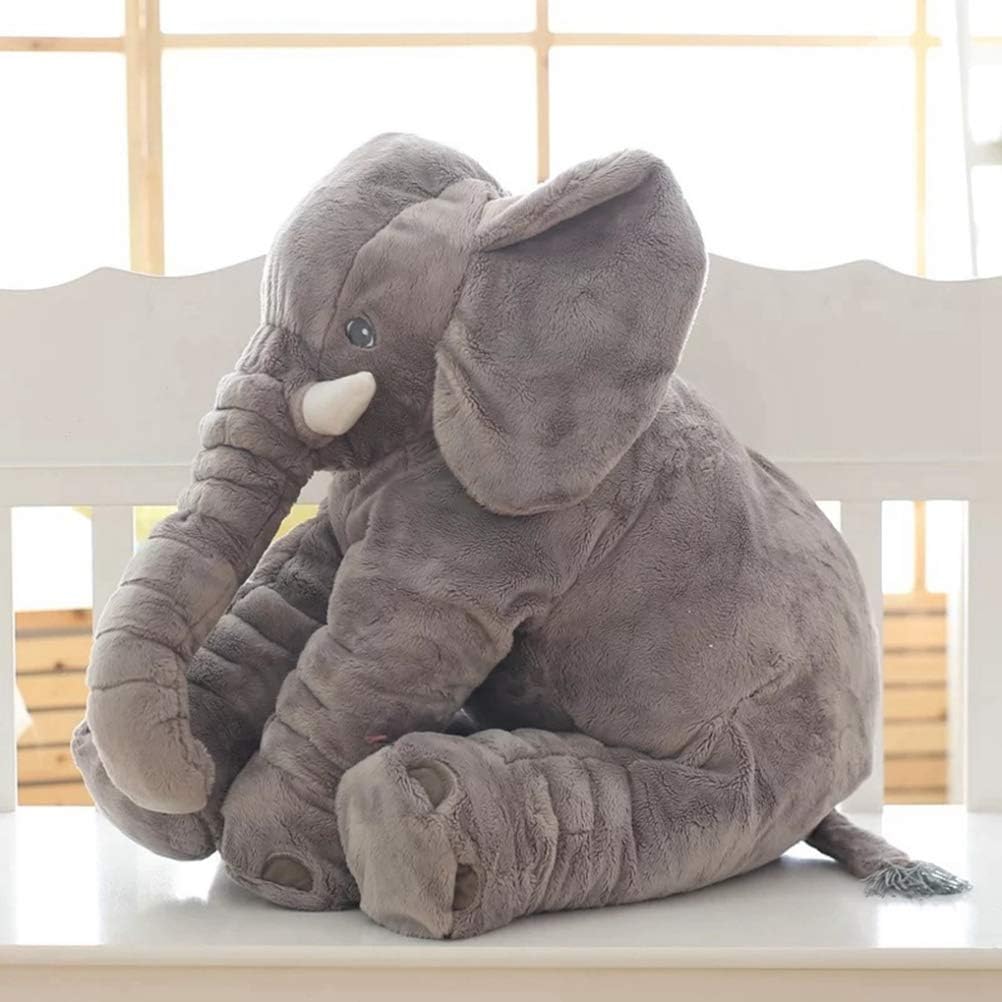 象枕 ぬいぐるみ 毛の荒物ぬいぐるみ ぬいぐるみ枕 象座布団 の差し上げ物 象ぬいぐるみ 薄墨色 抱き枕 ふわふわ 可愛らしい 象さん あやつり人形 60糎 お生まれ落ちる日 祝する日 差し上げ物