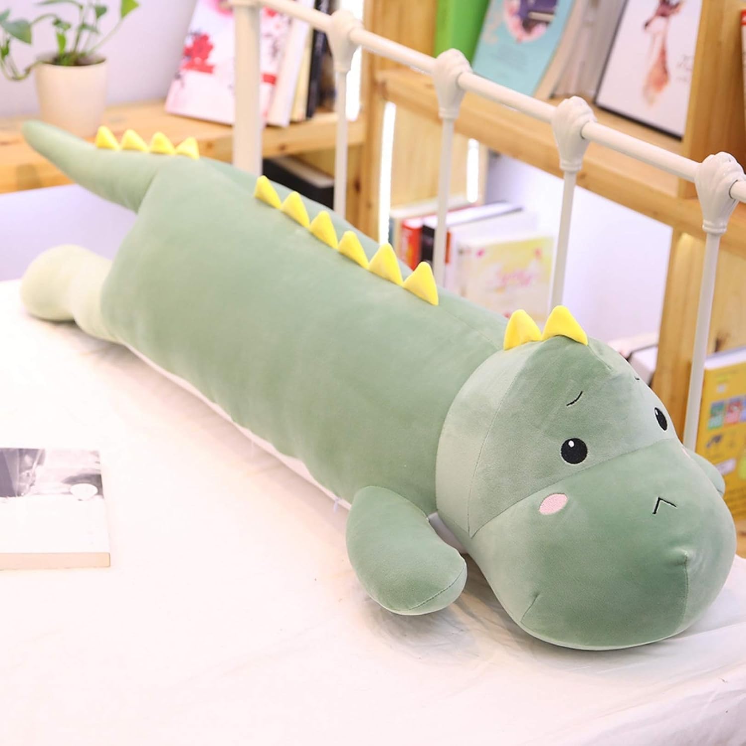 抱きまくら 恐竜仕立てもの風呂敷き包み 色合い1 80糎 好いたらしい もこもこ 添い寝 抱き枕 恐竜 パステル色の 多役立つこと 横向き寝 洗える 癒し系 事務机/睡眠時間まくら 差し上げ物 愛くるしげ ふわふわ 特大 緑であること 用