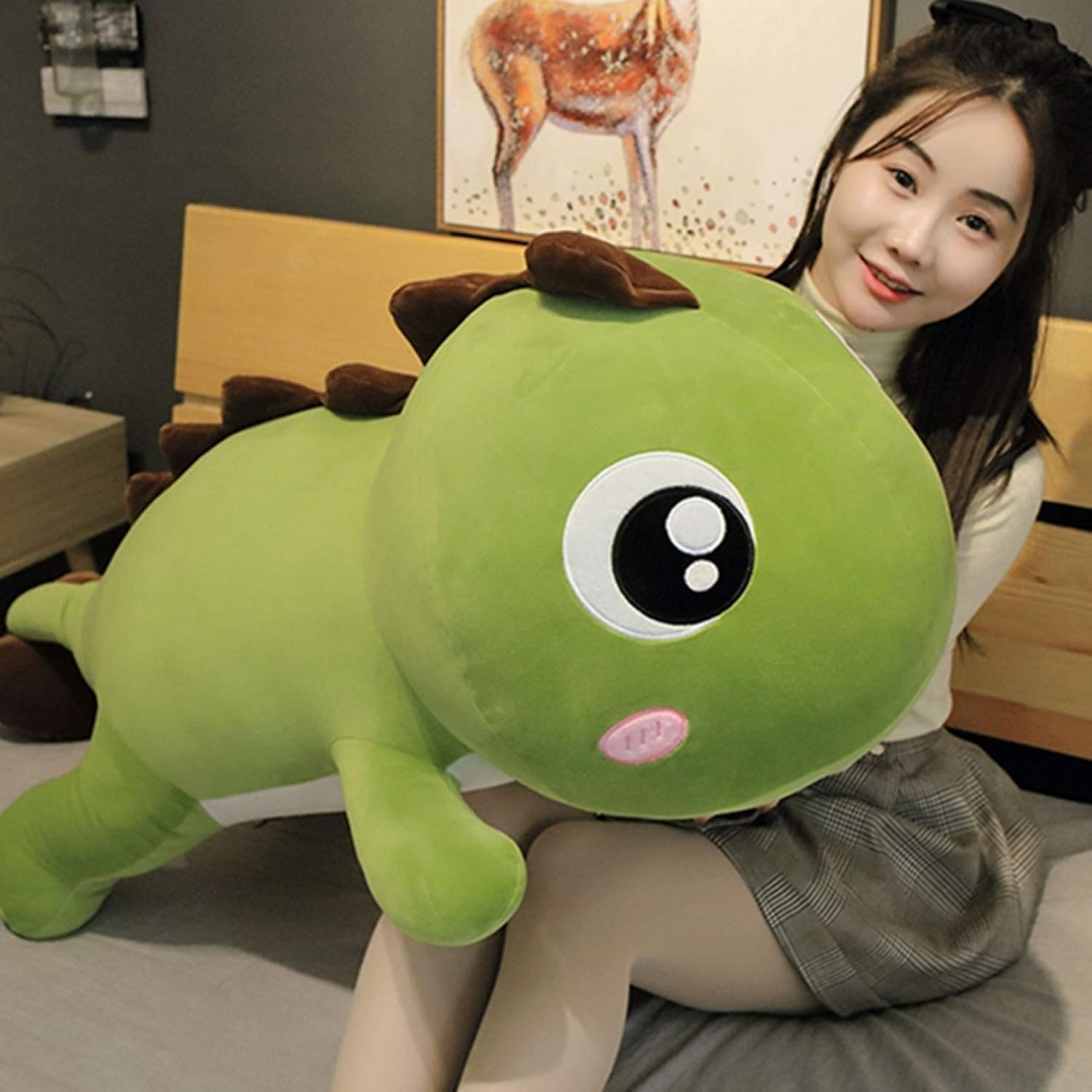 9 抱き枕 ぬいぐるみ ブラウン 1.4m かわいい 恐竜 ぬいぐるみ カバー洗える 長いクッション ふわふわ もちもち 抱き枕 動物 プレゼント 添い寝まくら 恐竜抱きまくら 出産祝い クッション|Libre777