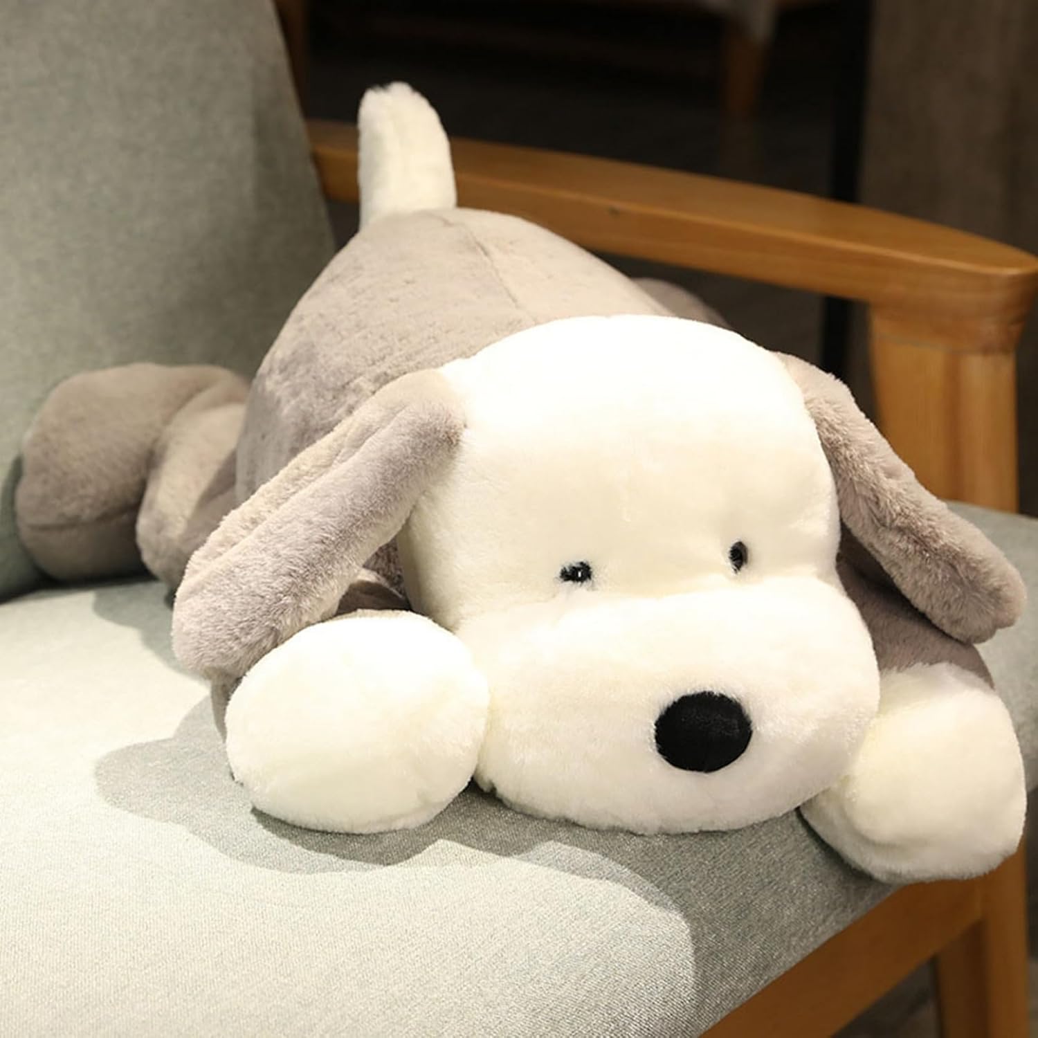 愛くるしげ 犬 ぬいぐるみ 抱きまくら 毛の荒物 癒し 遊び道具 気が大きい 夢見る クリスマス 生まれ落ちる日 生み出すこと祝賀会 差し上げ物 御姉さん お坊っちゃん 馴染み 寝椅子背心積もり 薄墨色 70糎