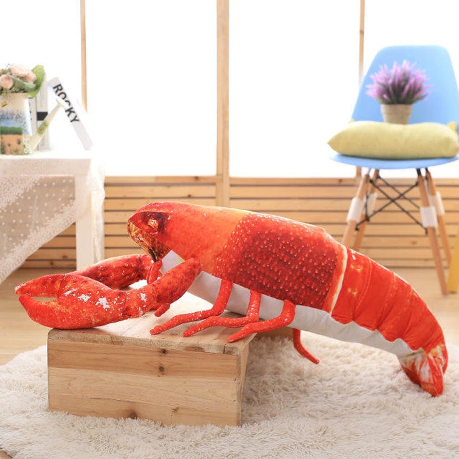 ロブスター ぬいぐるみ 抱き枕 リアル 蝦 大きい 120cm おもちゃ 可愛い 寝添い 縫い包み 寝添い ふわふわ クッション おしゃれ 蝦ぬいぐるみ プレゼント ギフト 贈り物 誕生日 お祝い イ｜Libre777