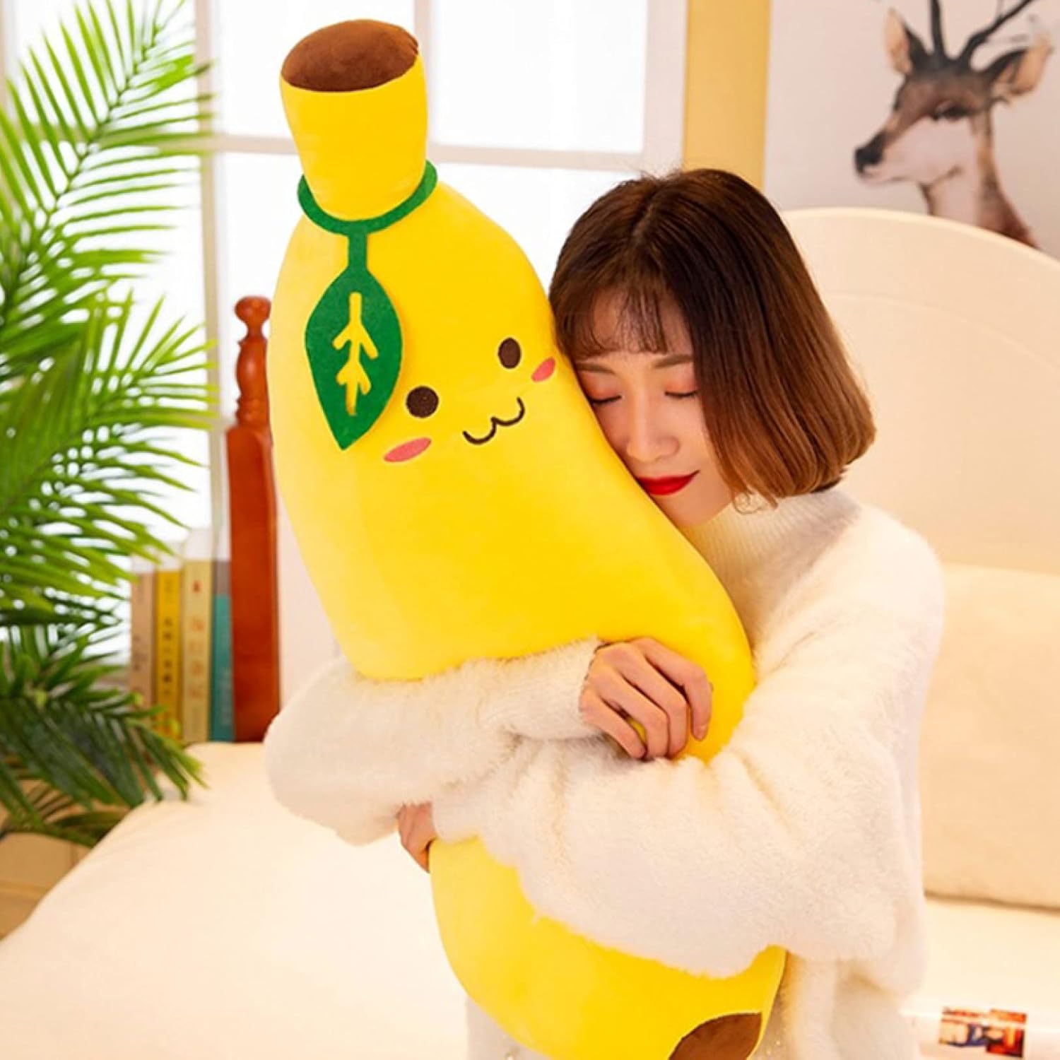 抱き枕 ぬいぐるみ バナナの木 抱き枕 バナナの木癒し 裏座布団 黄色 バナナの木 萌え 120糎 愛くるしげ だきまくら ふわふわ 枕 室内装飾 差し上げ物 気が大きいぬいぐるみ 腰心積もり 座布団