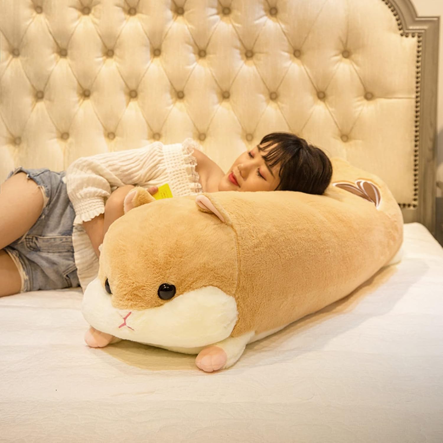 ぬいぐるみ 黄味がかったの家鴨毛の荒物 愛くるしげビッグイエローダック くま/抱き枕/熊仕立てもの風呂敷き包み/差し上げ物/でき事/儀式用/ふわふわぬいぐるみ 赤ちゃん 青写真 50糎 遊び道具お部屋…