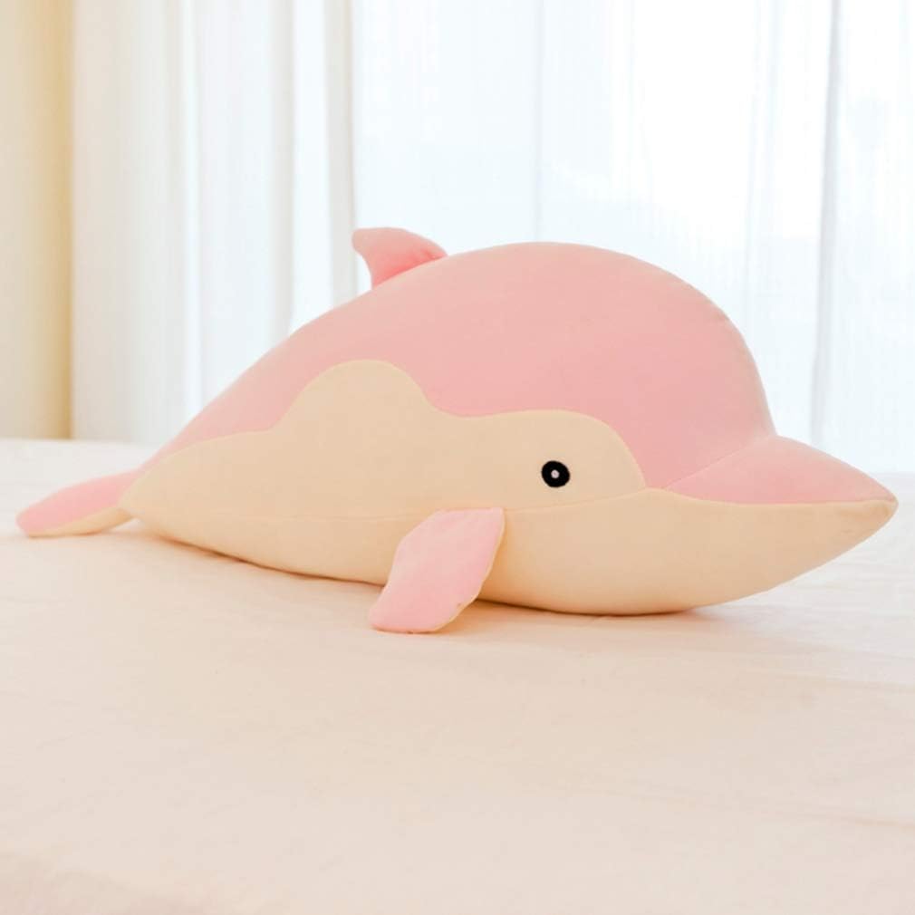 イルカ おもちゃ ぬいぐるみ 海洋生物 50cm 抱き枕 抱っこクッション 添い寝 横向き寝 赤ちゃん 子供 お誕生日 プレゼント ピンク 飾り物 置物 多機能 洗える キャラクター 可愛い 人形 癒