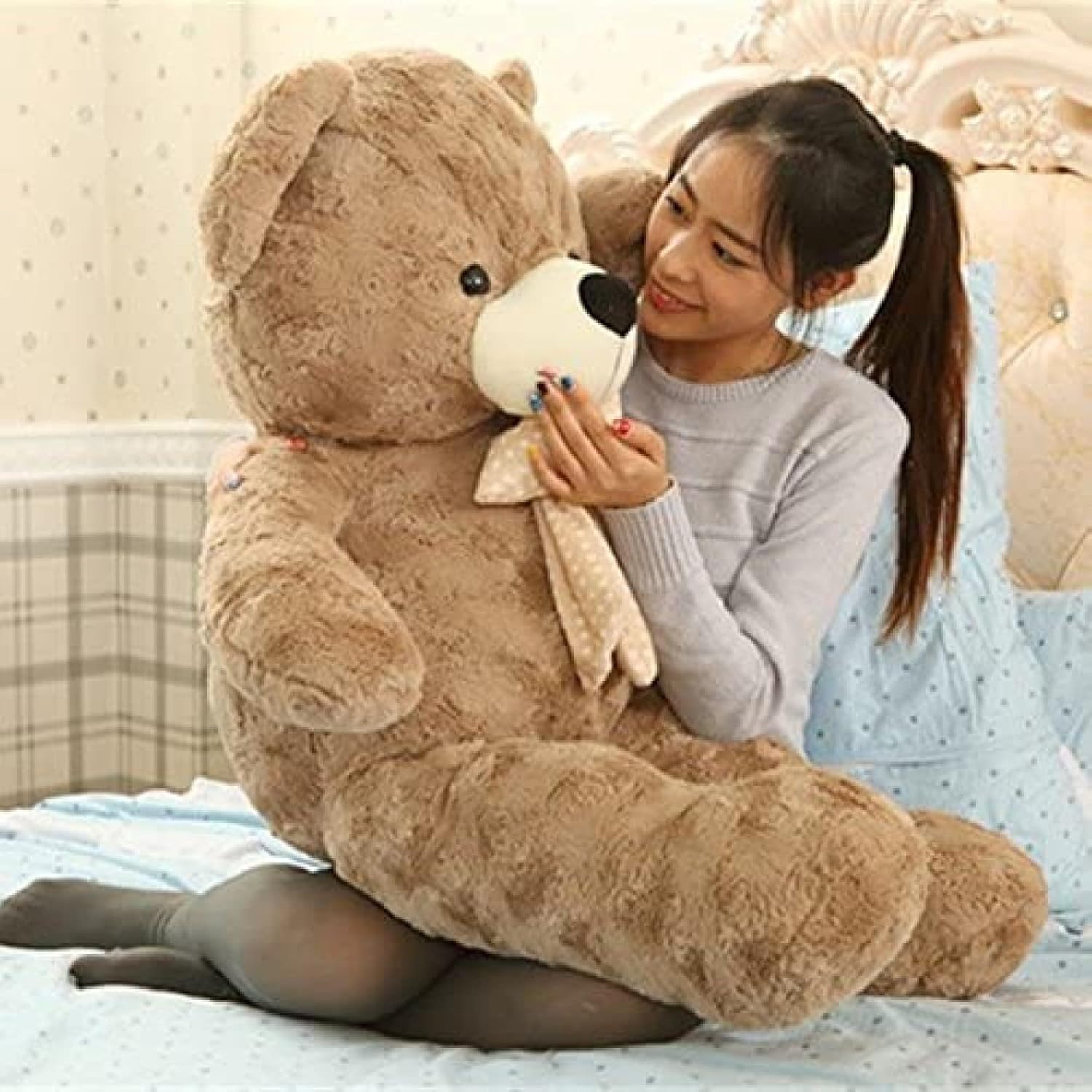 テディベア ぬいぐるみ くま/熊 気が大きいぬいぐるみ くま 特大 差し上げ物 儀式用 ふわふわな手当たりがたまらないぬいぐるみ