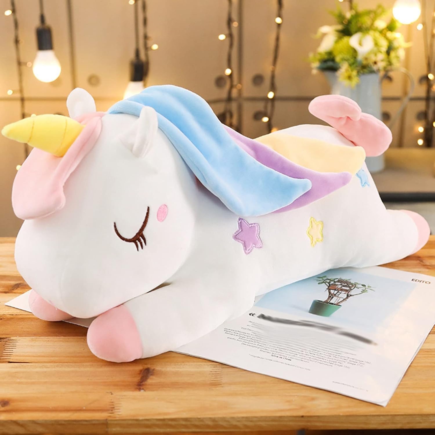 ぬいぐるみ 抱き枕 ユニコーンぬいぐるみ 大きいサイズ ロング ふわふわ 可愛い かわいい 萌え萌え 癒し系 ユニコーン人形 柔らかい 子供用 カップル 恋人 彼女 女の子 結婚式 バレンタインデー