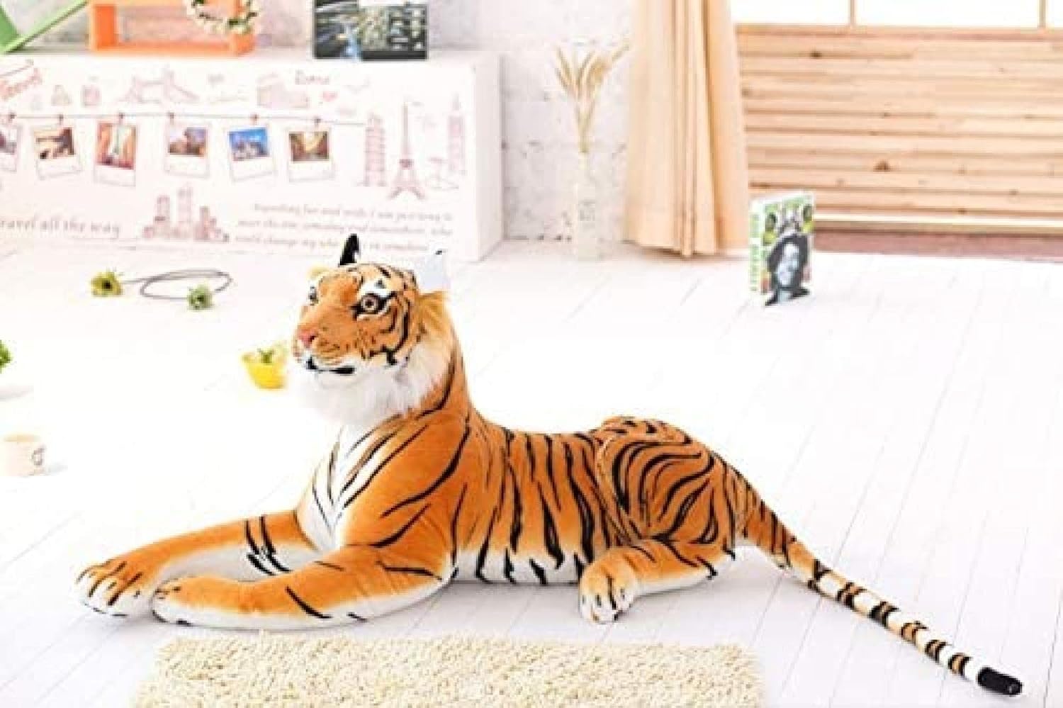 30-120cm リアル タイガー ヒョウ ぬいぐるみ シミュレーション ホワイトタイガー ジャガードール 子供 キッ ズバースデーギフト ブラックパンサー