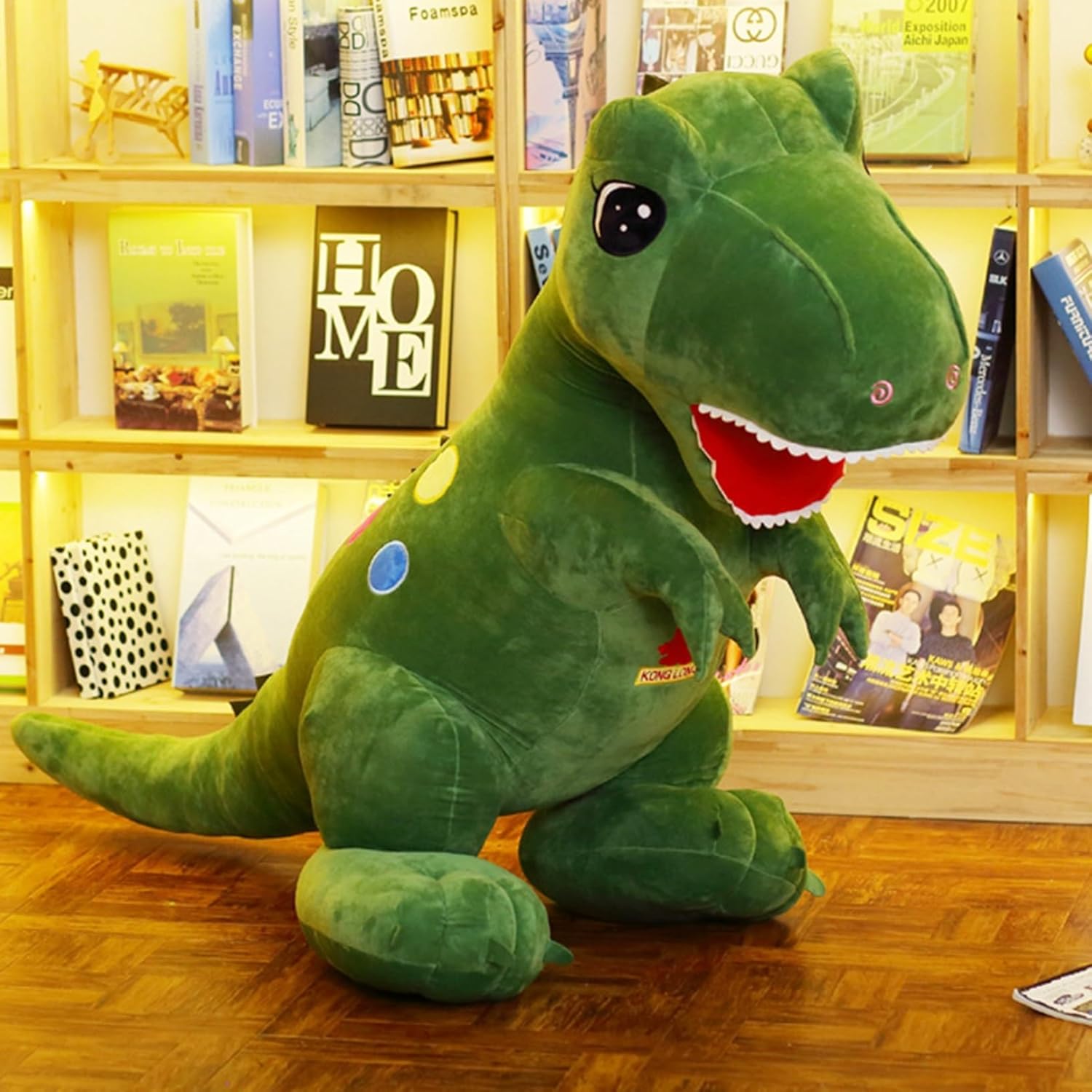 ぬいぐるみ 恐竜 恐竜ぬいぐるみ ティラノサウルス 大きい 巨大 ドラゴン 立ち姿 添い寝枕 おもちゃ だきまくら キッズ 子供 男の子 女の子 おもしろ お誕生日プレゼント インテリア グリーン 1