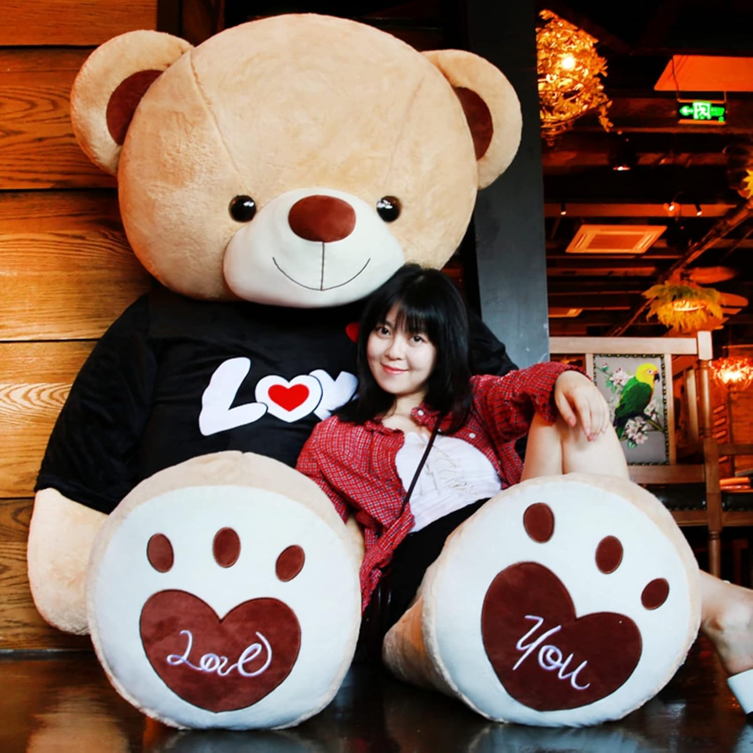 テディベア ぬいぐるみ 抱き枕 くま 遊び道具 80-180糎 気が大きい大きさ 途轍も無い 服着る 愛くるしげ 萌え萌え ふわふわ パステル色の 座る姿 わらい顔 癒される 儀式用差し上げ物 臥榻お部屋 ねむねむ