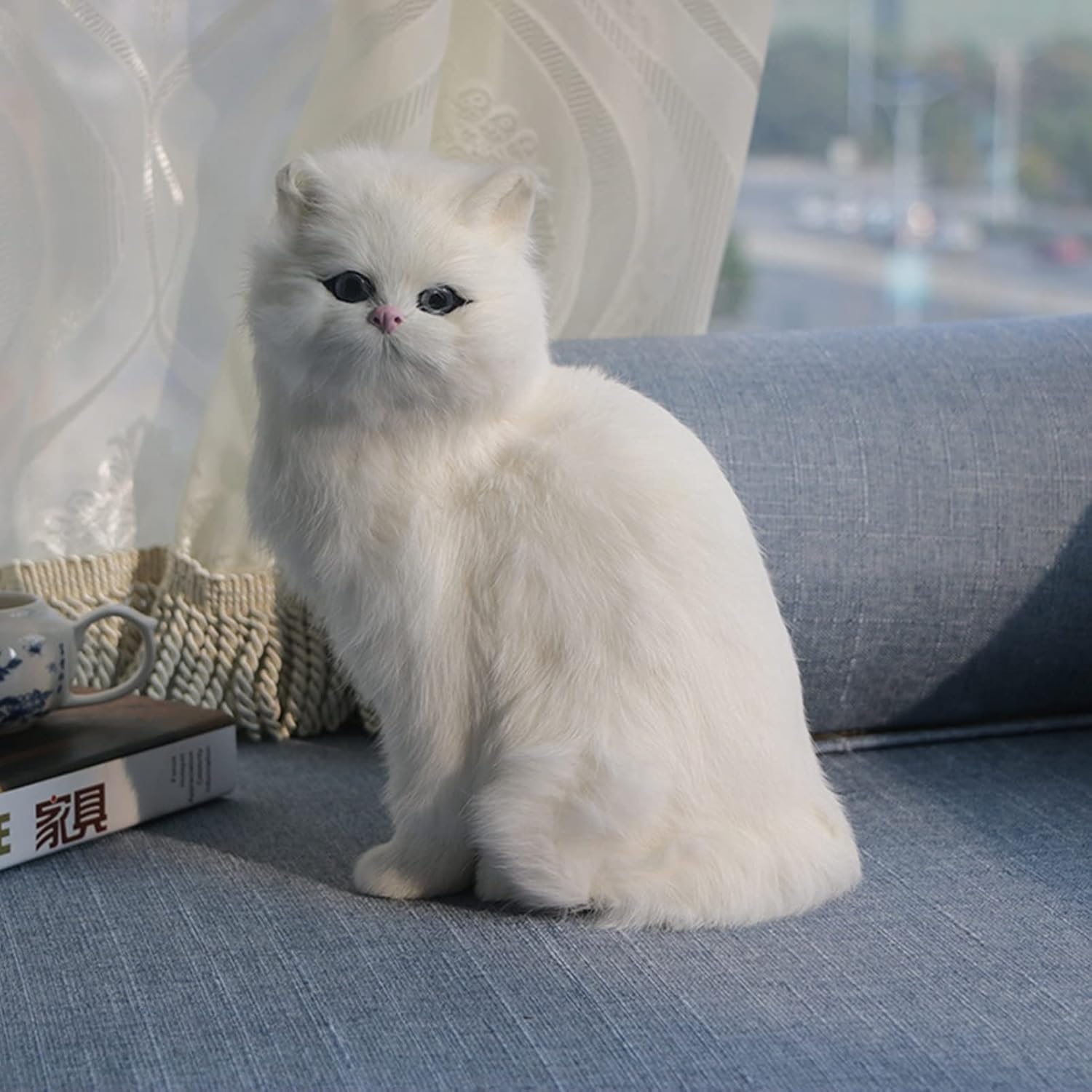 三毛猫 即物的ねこ 猫ぬいぐるみ イラン 手作り 毛の荒物青写真 座る 本物そっくり 猫お父ちゃん 飾りつけ お部屋飾りつけ 室内装飾 映画化御先棒 癒し系 敬老の日 お生まれ落ちる日 差し上げ物 店飾りつけ 赤ちゃんの日 卒祝賀会 玄