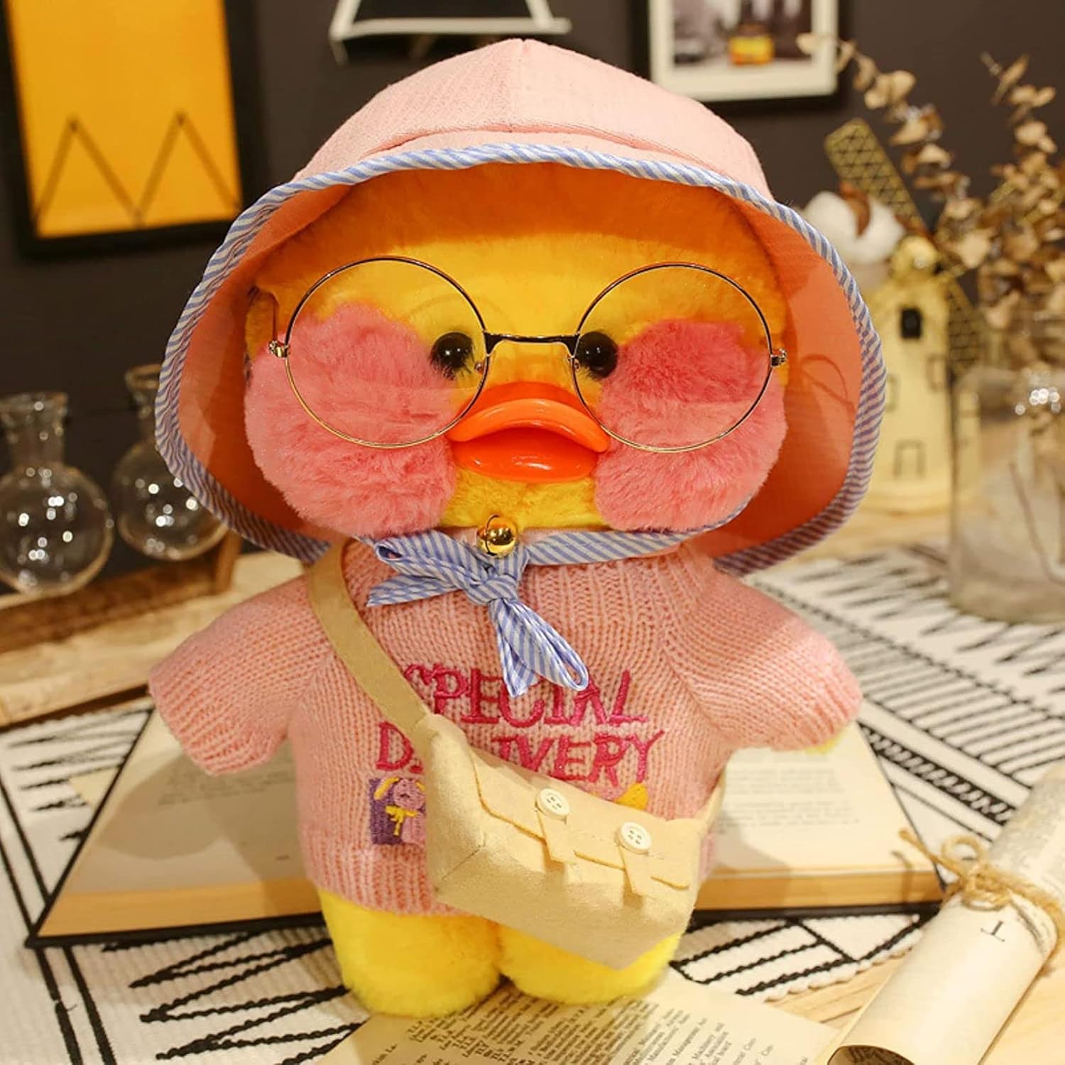 アヒル ぬいぐるみ カワイイ 人形 ソフト おもちゃ 誕生日プレゼント ファンアヒルぬいぐるみ 人形 韓国 小さい かわいい 黄色 アヒル人形 子供 女の子 25cm｜Libre777