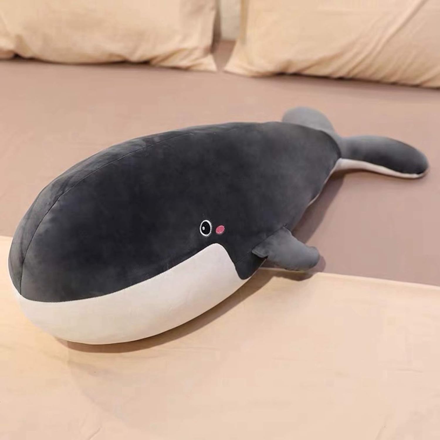 クジラ 特大 イルカぬいぐるみ 抱き枕 人形 かわいい 海洋動物 女の子 癒し 柔らかい 抱きまくら 洗える かわいい 子供 もちもち 鯨縫い包み クッション おしゃれ 誕生日 ギフト ブルー 灰 5