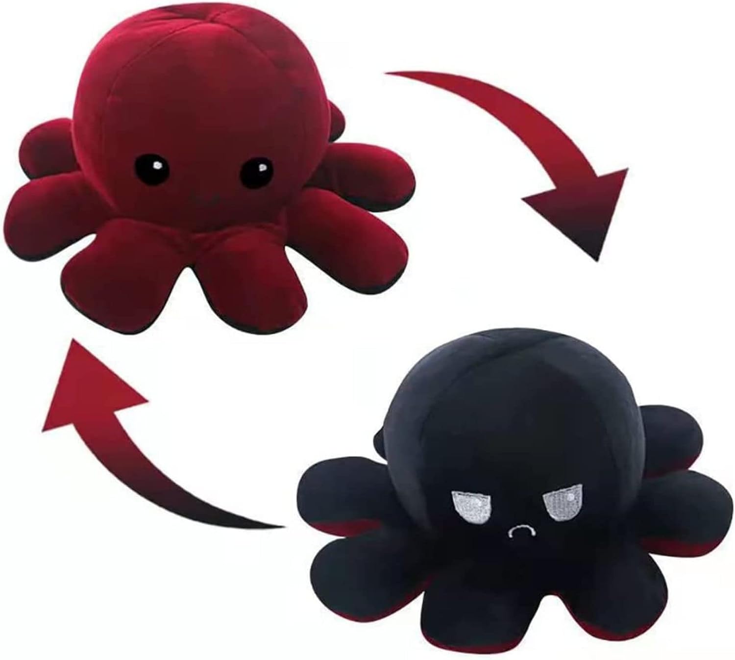 ぬいぐるみ タコ リバーシブルタコのぬいぐるみ 裏返したタコ 怒る顔もわらい顔顔も あやつり人形 両面 好いたらしい 差し上げ物 差し上げ物 ふわふわぬいぐるみ 儀式用 お生まれ落ちる日 20/30/40/50/80/90/120