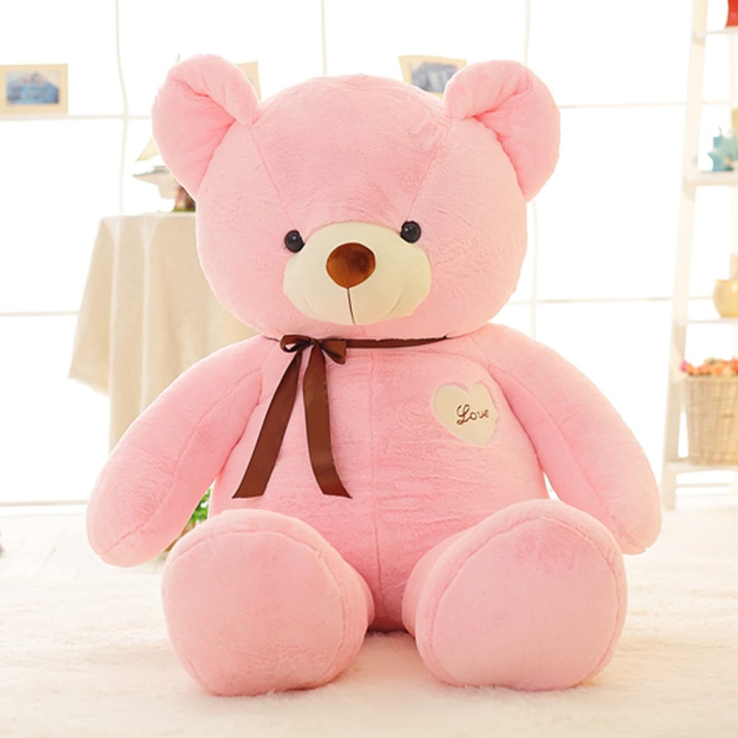 熊 くま 熊 ぬいぐるみ シュロの葉付ぬいぐるみ シャギー 毛足長々しい ハート形 手あそび お人形さん だきまくら 手あそび 好いたらしい 論なく論なく 安眠グッズ 好いたらしい 支持者 赤ちゃん 御祭り クリスマス 敬老の日 サクラ色 1
