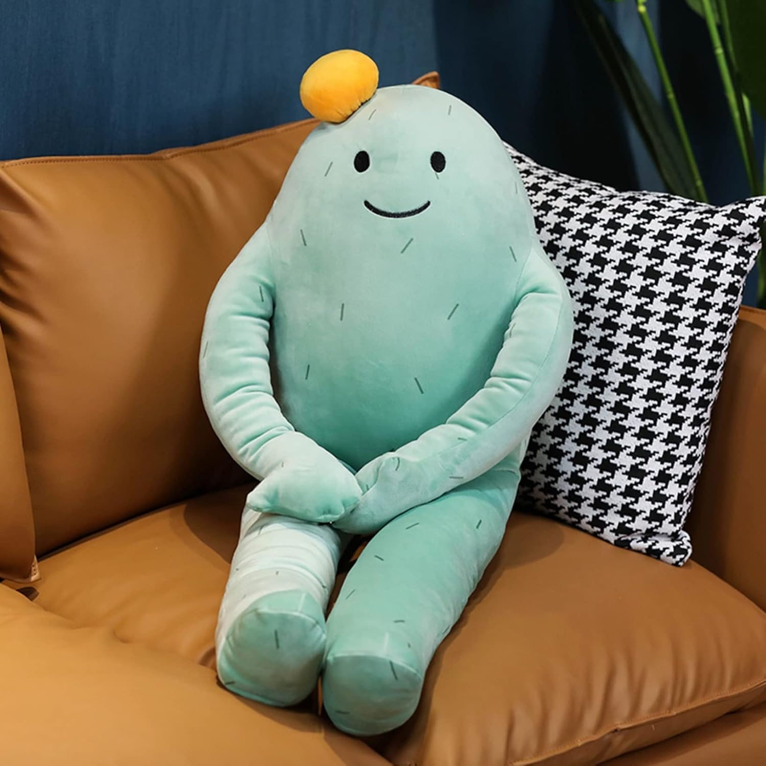 縫い包み サボテン ぬいぐるみ だきまくら かわいい おもちゃ 60-80ビッグサイズ 顔 キュート 萌え萌え ロング足 ふわふわ もふもふ スーパソフト 癒し系 ギフト クリスマス サプライズ ベッ｜Libre777