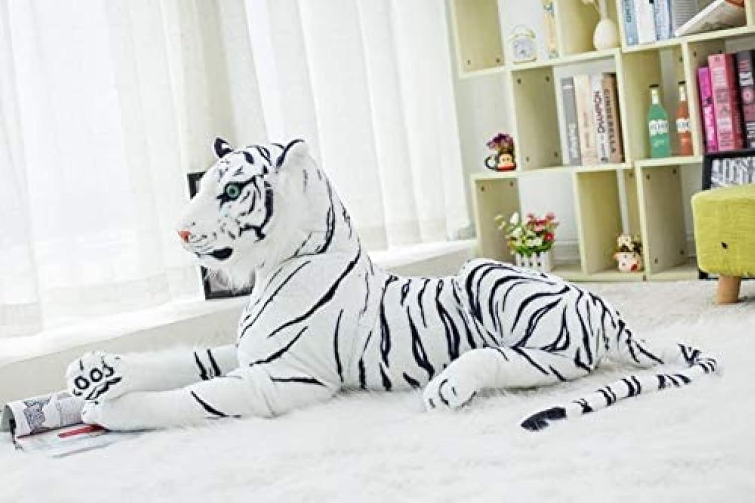 30-120cm リアル タイガー ヒョウ ぬいぐるみ シミュレーション ホワイトタイガー ジャガードール 子供 キッ ズバースデーギフト ブラックパンサー