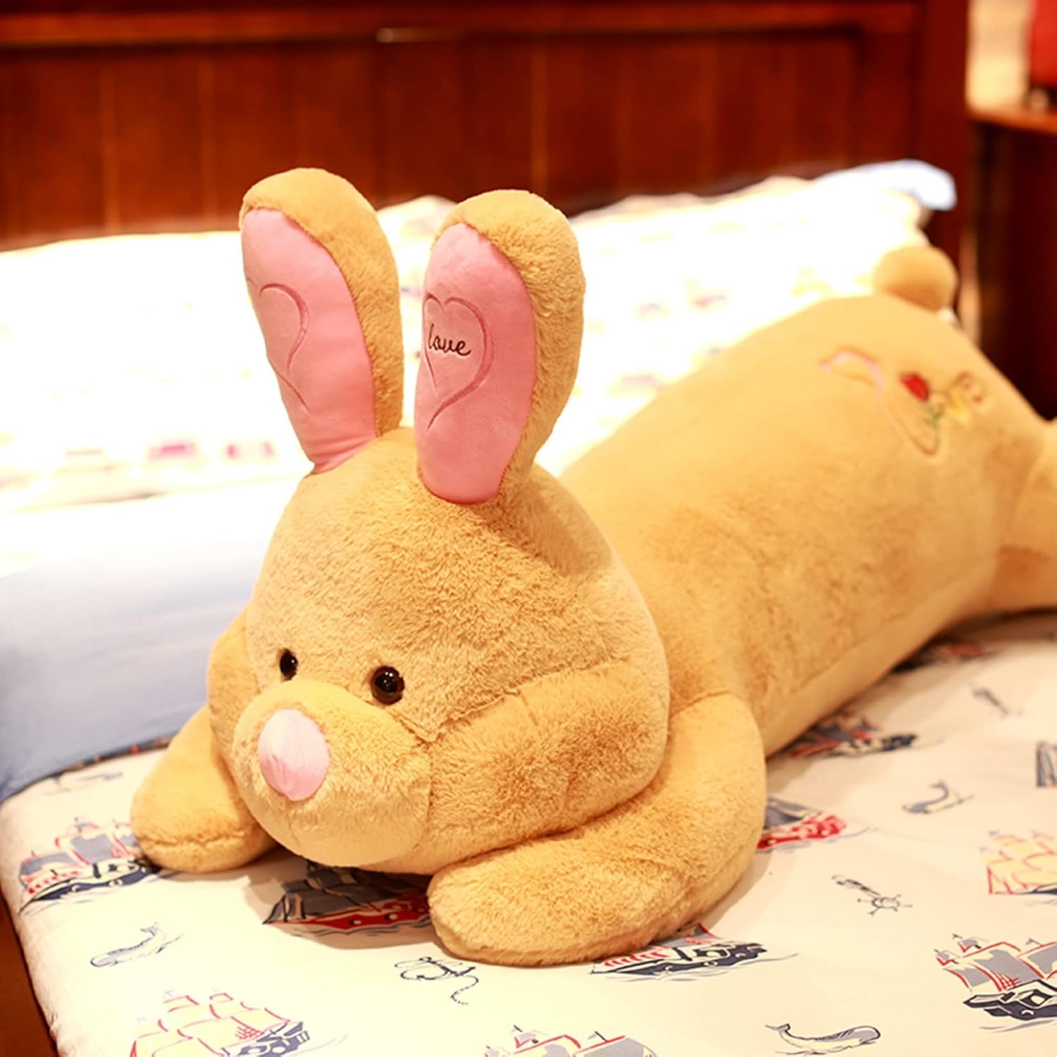 ぬいぐるみ うさぎ 伏せる姿 抱き枕 お睡眠時間座布団 長々しいひな型 ロング ロング座布団 大きな裏 足枕 頭も支える 妊婦 赤んぼう 安眠 癒し系 ふんわり 店飾りつけ 飾りつけ 差し上げ物 ブラジャー