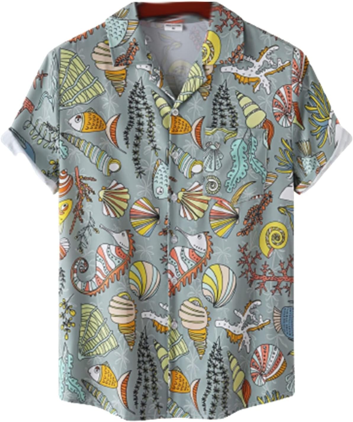 アロハシャツ 半袖シャツ メンズ カジュアルシャツ 柄シャツ 夏用 薄手 カップル ハワイアン おしゃれ 海洋生物プリント ストリート 通気 速乾 開襟 快適 汗染み防止 uvカット 花火大会 お祭|Libre777