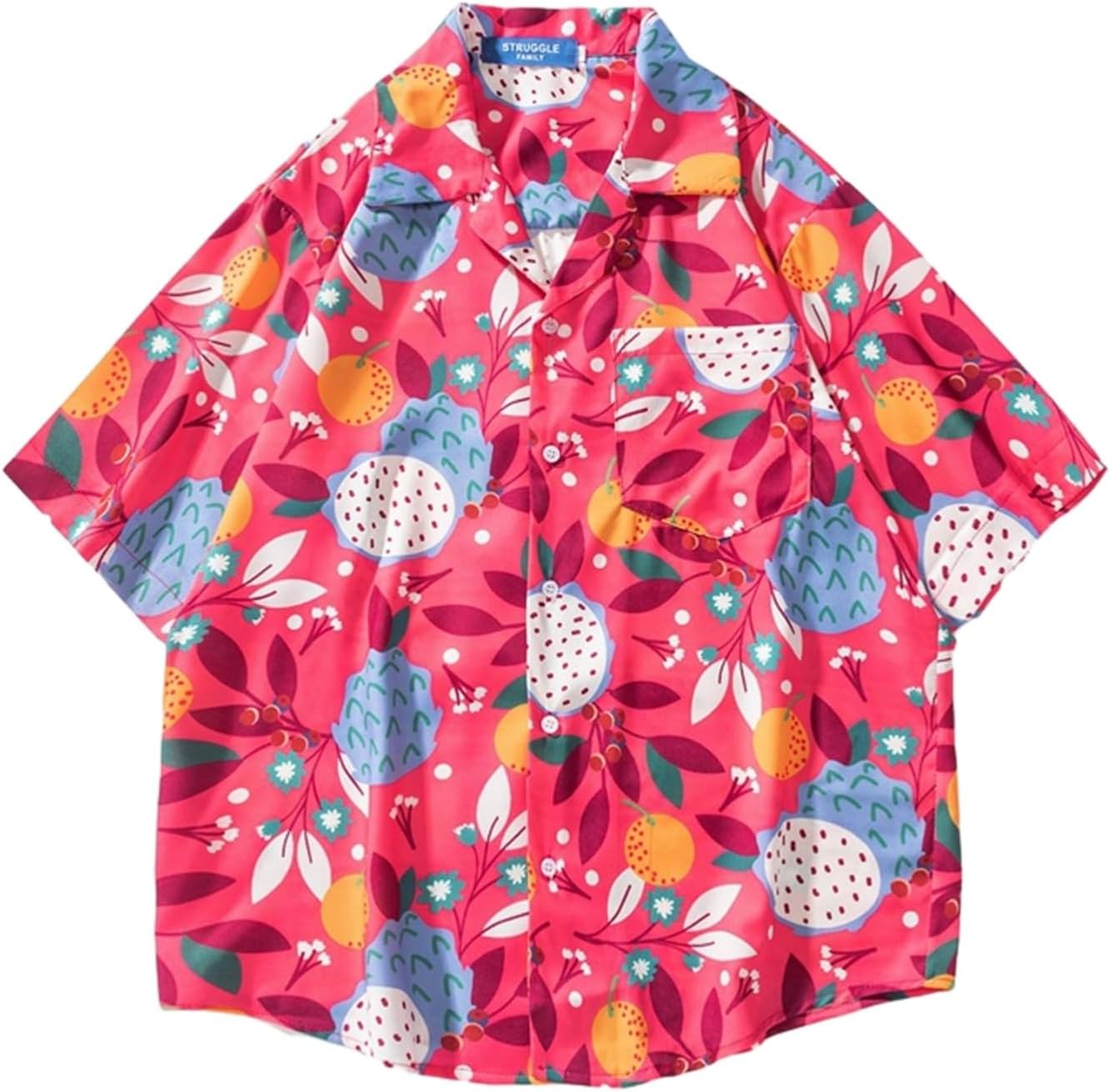 花柄シャツ ハワイシャツ ユニセックス アロハシャツ サマー 半袖 ハワイ風 ベーシック カップル 軽い 薄い 涼しげ 吸汗速乾 おしゃれ 学生 リゾート ビーチ 普段着 花火大会