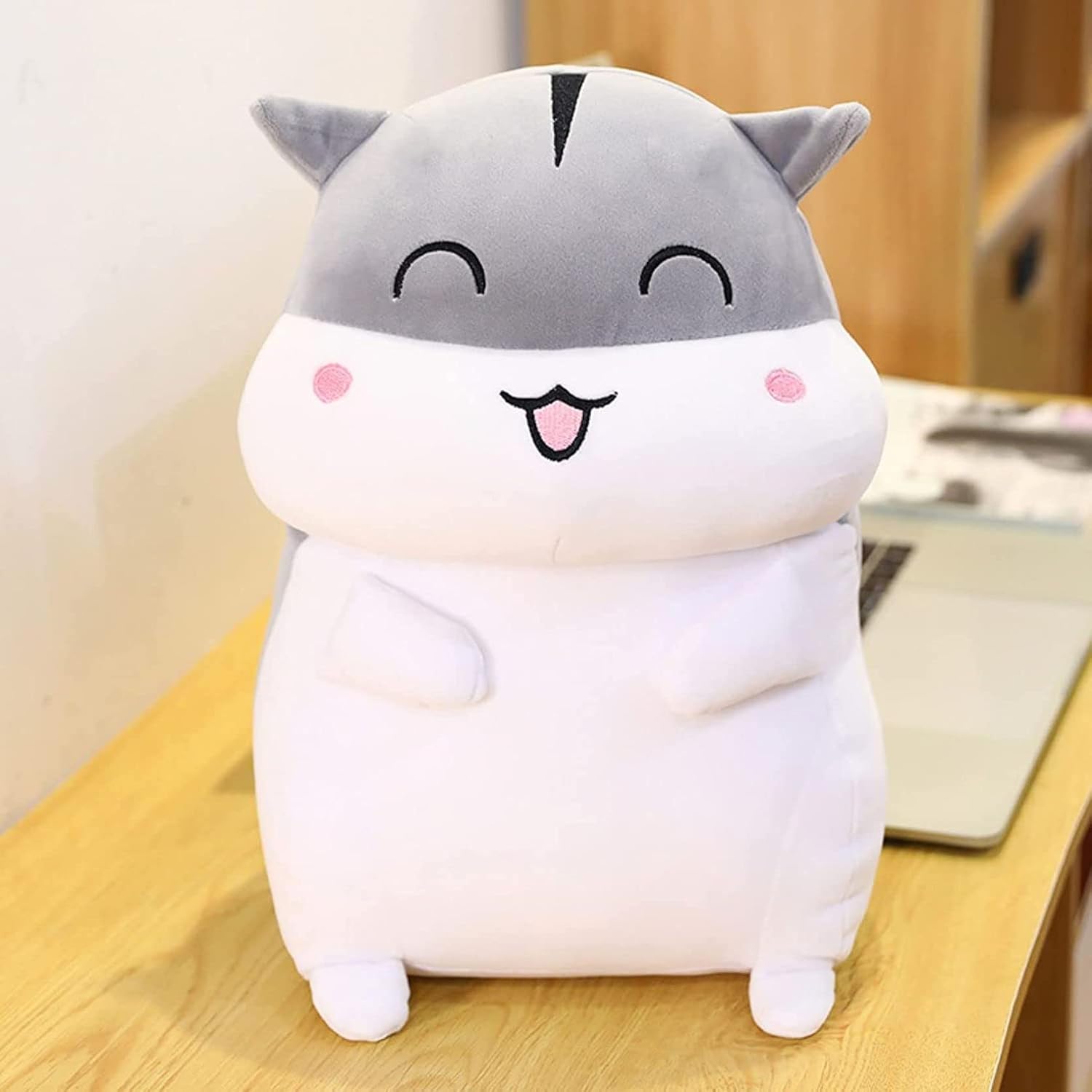 抱き枕 かわいい ぬいぐるみ ロング クッション ハムスター もこもこ 柔らかい 添い寝まくら 寝具 可愛い 車飾り 置物 デザイン 装飾 インテリア お誕生日 お祝い プレゼント 贈り物 40cm