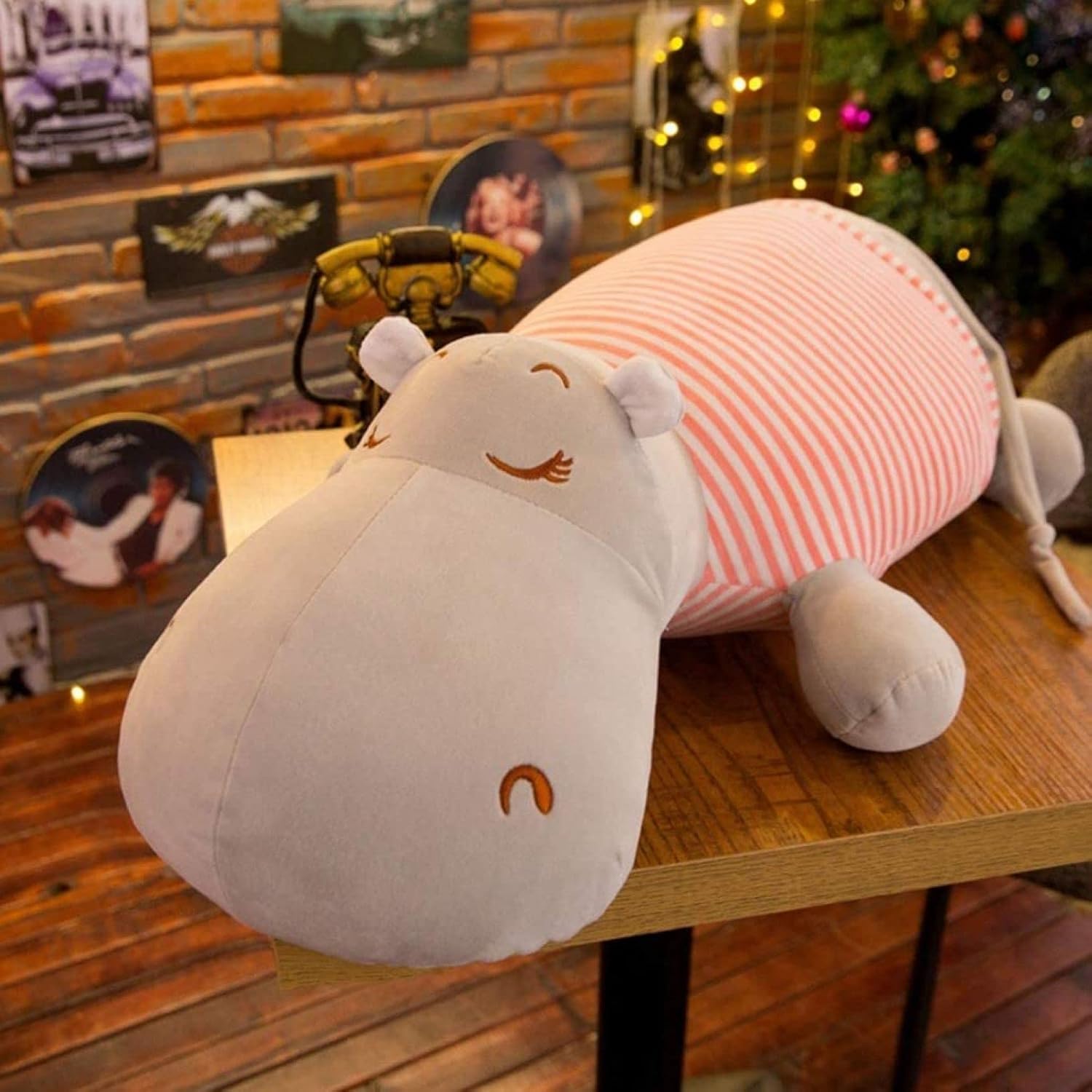 多役立つこと抱き枕 抱かれ枕 カバぬいぐるみ だきまくら 馬鹿でかい 特大 河馬 ねむねむ いびき とろけるような肌ざわり 目閉じる抱きまくら ふわふわ 剪断応力差し止める マタニティ 一緒になる祝賀会 生み出すこと祝賀会 ロング枕 腰