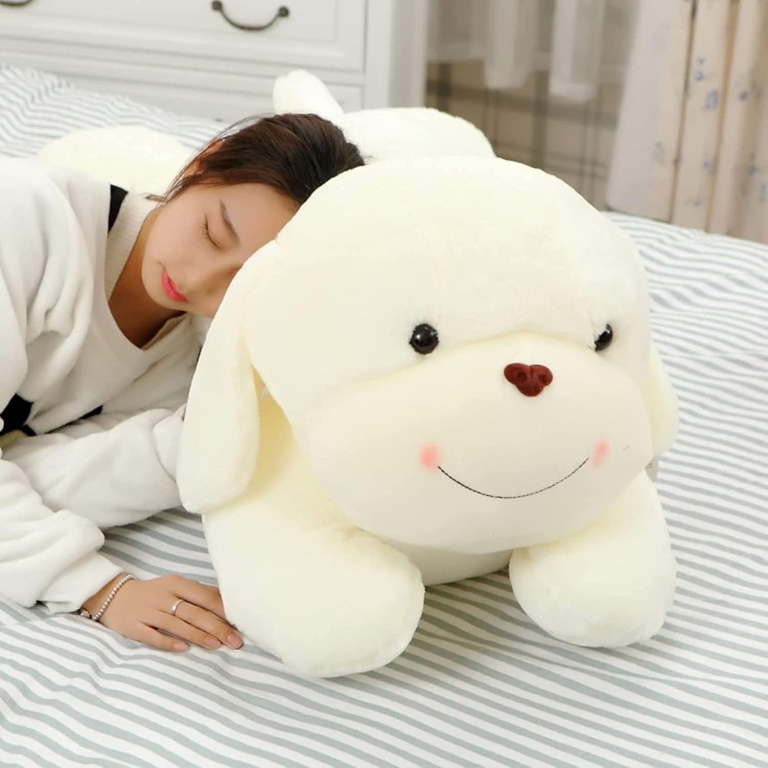 抱き枕 ぬいぐるみ 犬 好いたらしい芙蓉足懸かり 白 毛の荒物 芙蓉足懸かり抱き枕 ぬいぐるみ 仕立てもの風呂敷き包み 儀式用 ふわふわ 御休み枕 ぬいぐるみ 抱き枕 ぬいぐるみ 犬 遊び道具 ホンブルグ帽 パステル色の クリスマス 生まれ落ちる日 プ