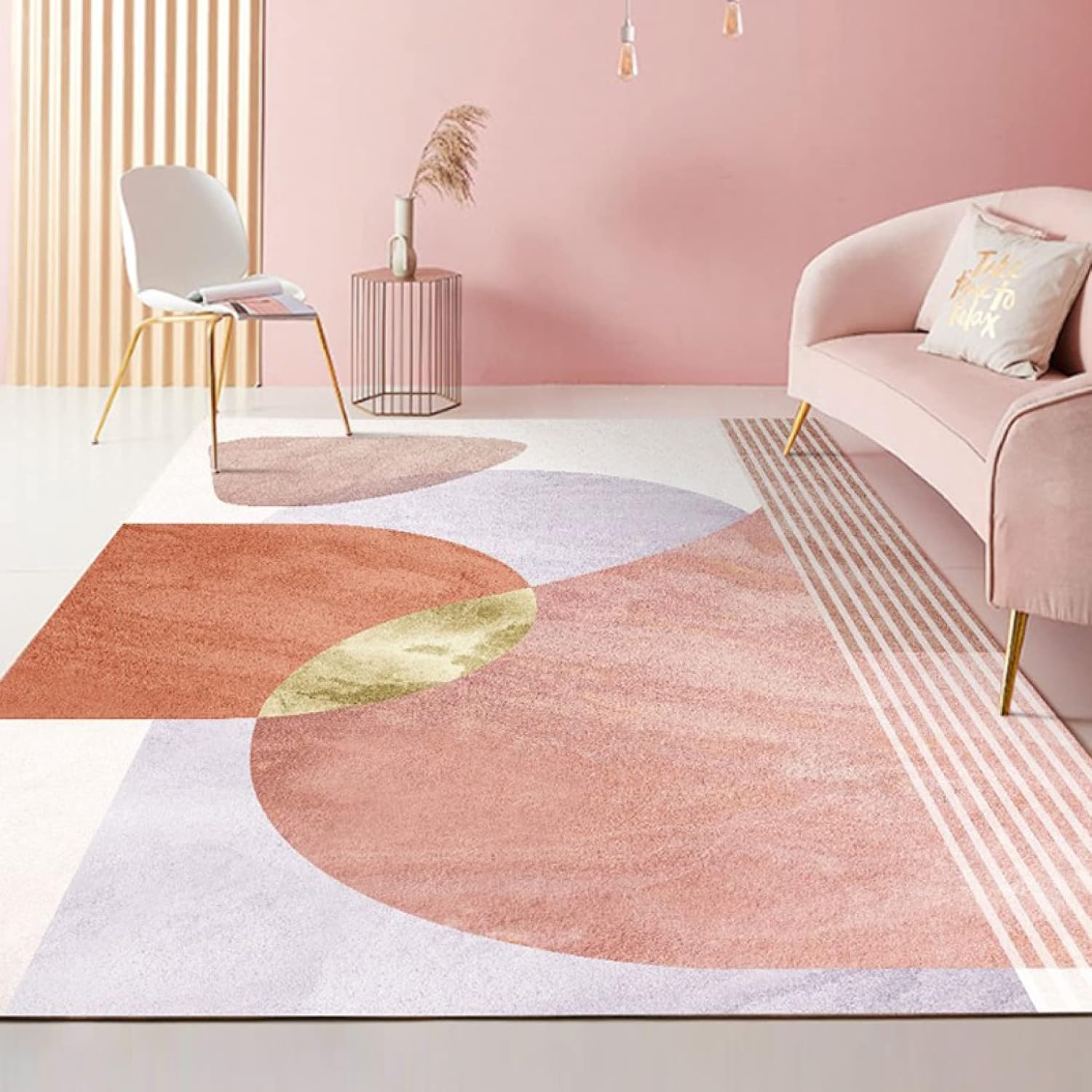 カーペット 夏用ラグマット 3畳 160x230cm 絨毯 洗えるラグ 北欧 モダン A 滑り止め 長方形 柔らかい 低反発 折り畳み柄 ホットカーペット対応 防ダニ 防音 手触り 耐摩耗性 抗菌防臭