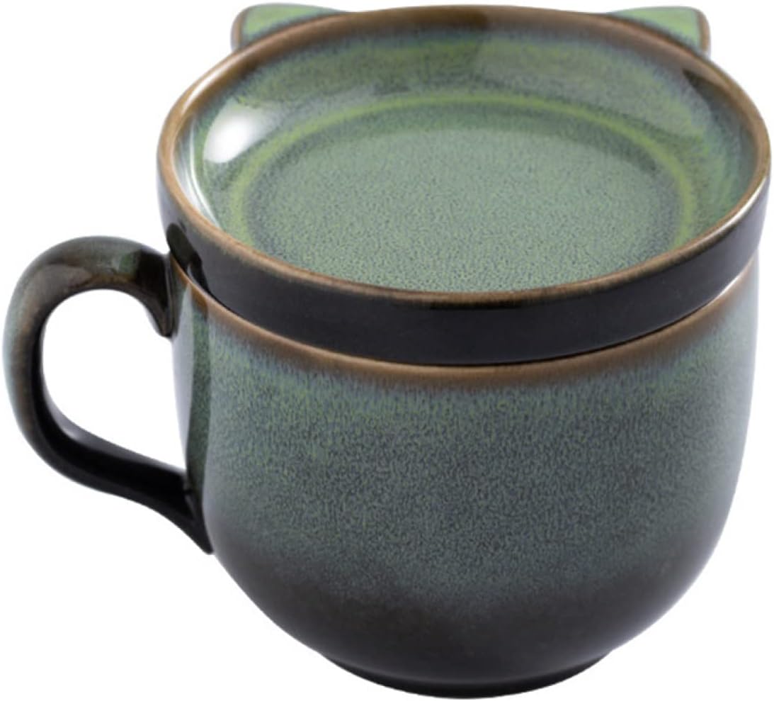 マグカップ シンプル マグ 500ml コーヒーマグ コップ 和食器 和風 おしゃれ 蓋付き カフェ風 大容量 友人 グリーン 台所 ギフト バレンタイン クリスマス 雑貨 コーヒー 食洗機対応 陶器|Libre777
