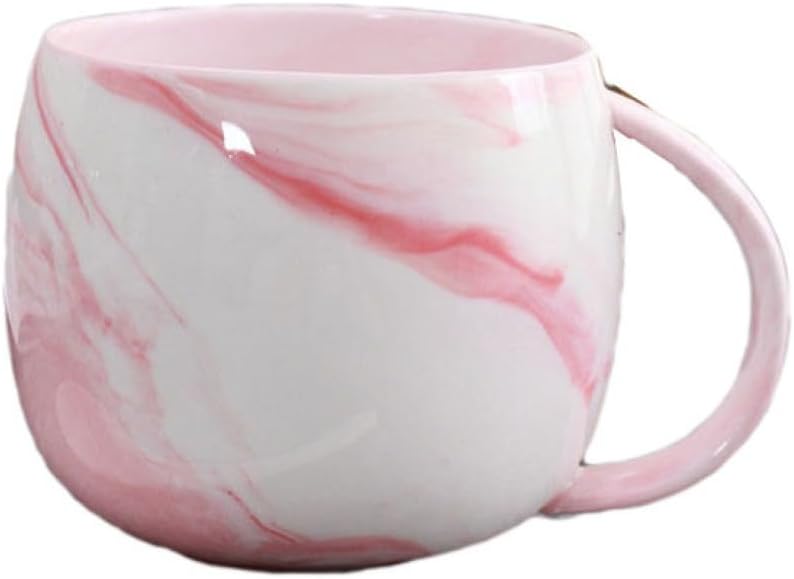 マグカップ 2個セット イエロー 食器 ペア 北欧 大きい スタイル1-ピンク おしゃれ 陶器 ココア かわいい 軽い 可愛い 丸い 和モダン 男性 女性 大きめ 焼き物 コーヒーカップ ティー 2個｜Libre777
