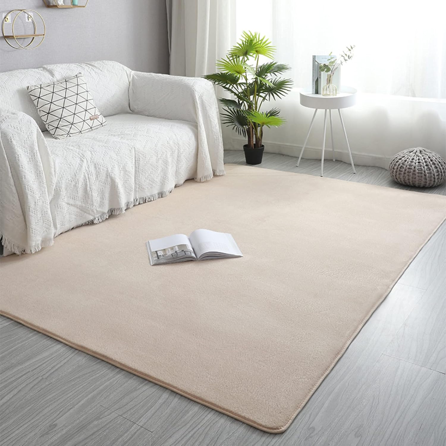 ラグ 200x160cm カーペット おしゃれ ラグマット 肌触り良い絨毯 小さなカーペット 防臭 年中 子供部屋 なめらかなフランネル キャメル ワインレッド 200*140 耐摩耗性 クッションラ|Libre777