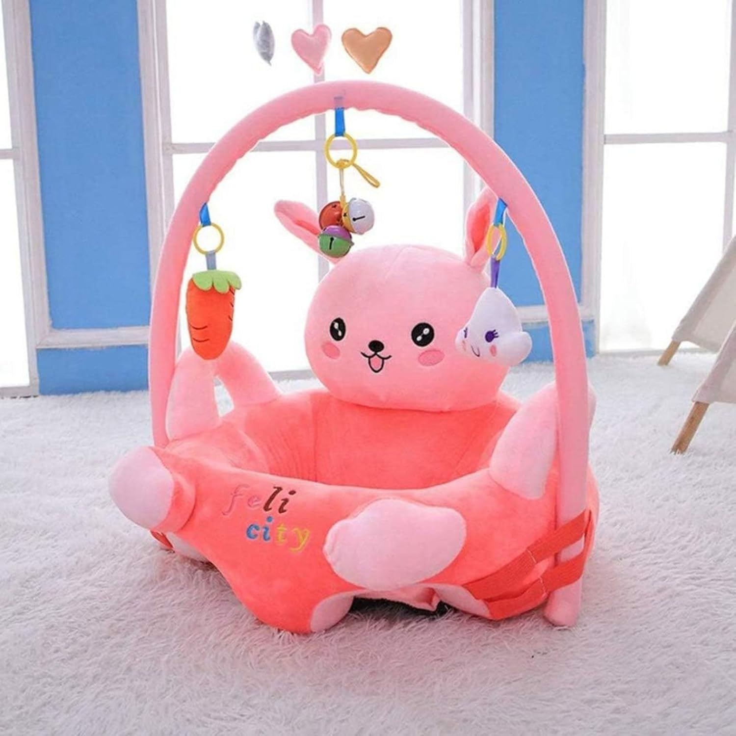 ベビーソファー 子供用ソファ ぬいぐるみソファー お座り勉強チェア キッズソファー ソフトチェア ミニソファー 可愛い 幼児椅子 手すり付 ペンギン 座布団 滑り止め付 ふわふわ 気持ちいい ベル.ピ｜Libre777