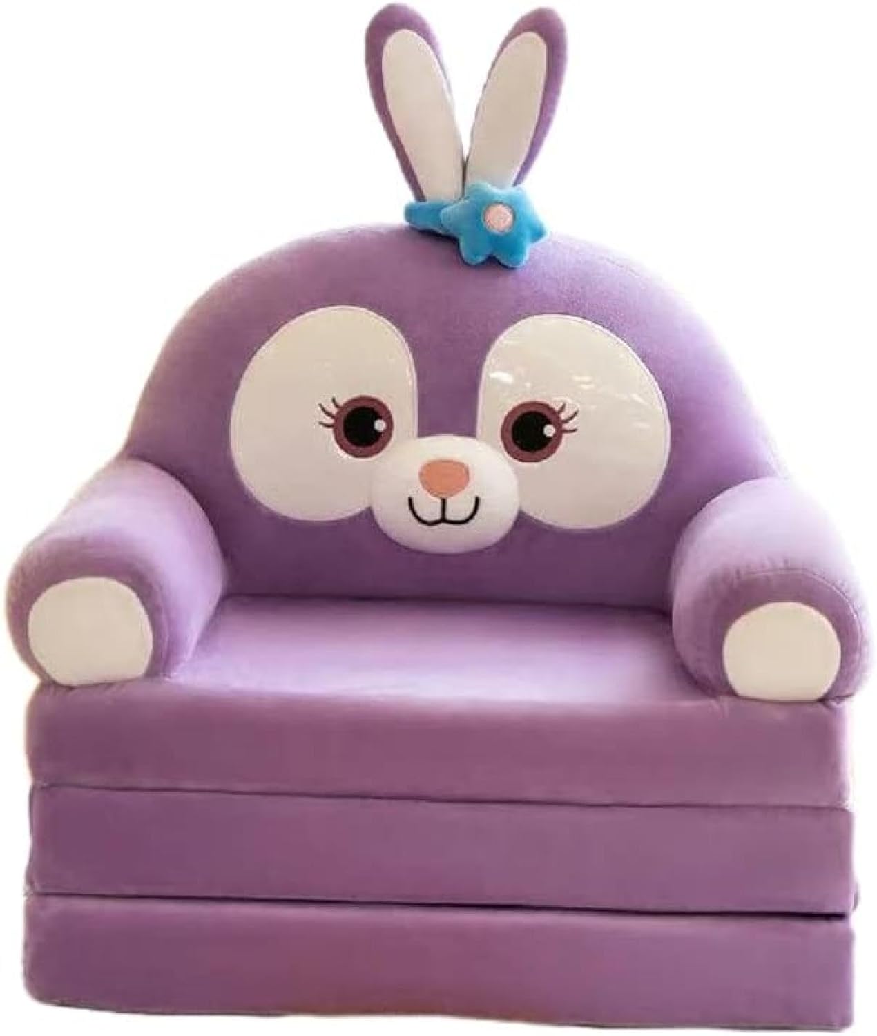 ベビーソファ 子供用ソファ 折りたたみ キッズソファー フトチェア ミニソファー ふわふわ 可愛い 動物漫画 高弾力 洗えるカバー ぬいぐるみソファー 滑り止め付 座椅子 超ソフト 贈り物 D50*4|Libre777