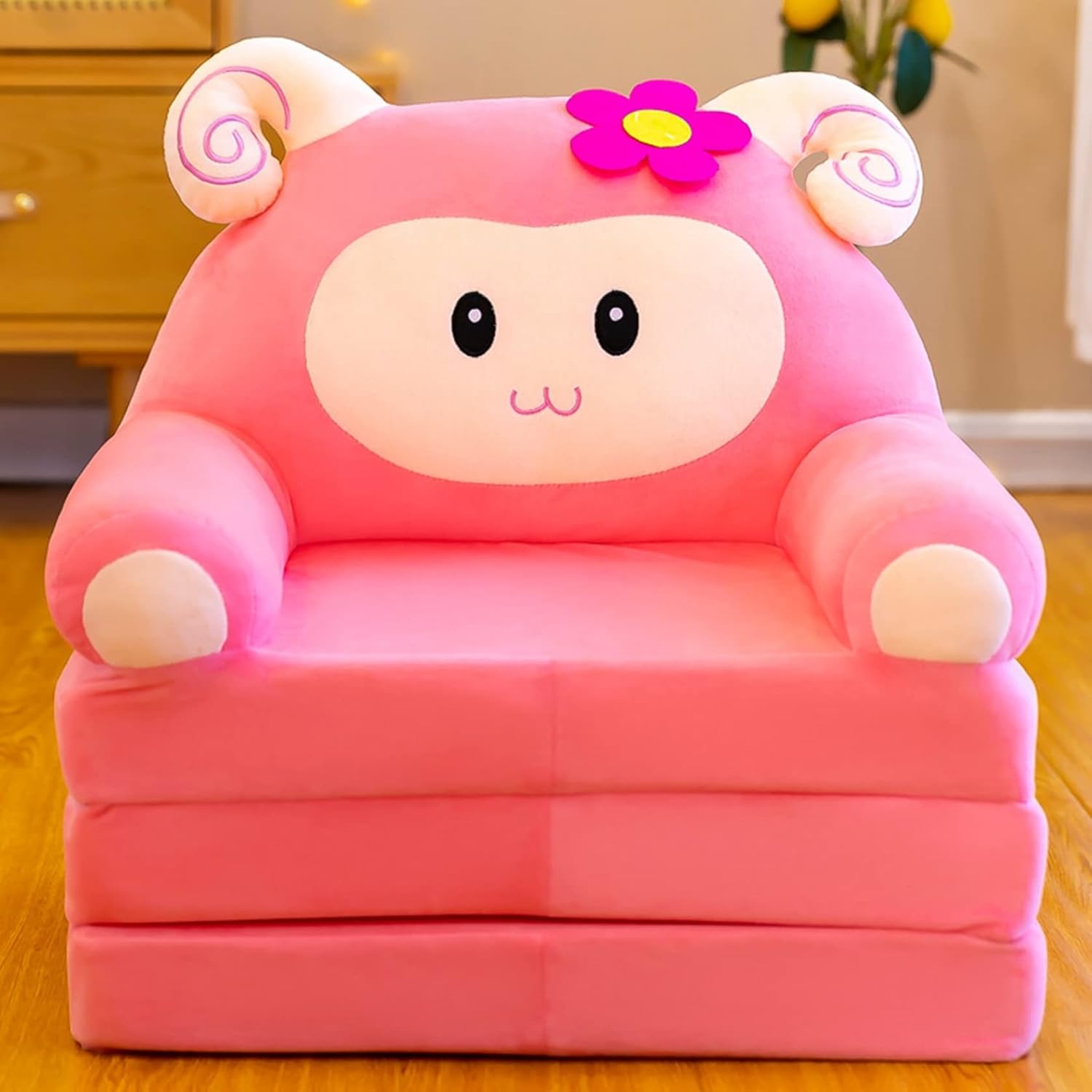ベビーソファ 子供用ソファー 2way 折りたたみ ふわふわ 洗えるカバー 座椅子 出産祝い 高弾力 キッズソファーベッド プレゼント 三つ折り 洗えるカバー ぬいぐるみソファー 滑り止め付 お食事用