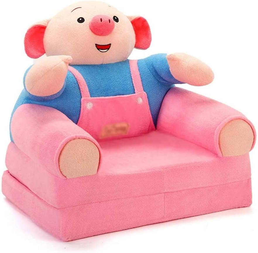 子供用ソファーバックレストチェア、ぬいぐるみぬいぐるみキッズのおもちゃ赤ちゃんラーニングチェア幼児折りたたみ式シート送り椅子 ベビーローチェア (Color : A)|Libre777