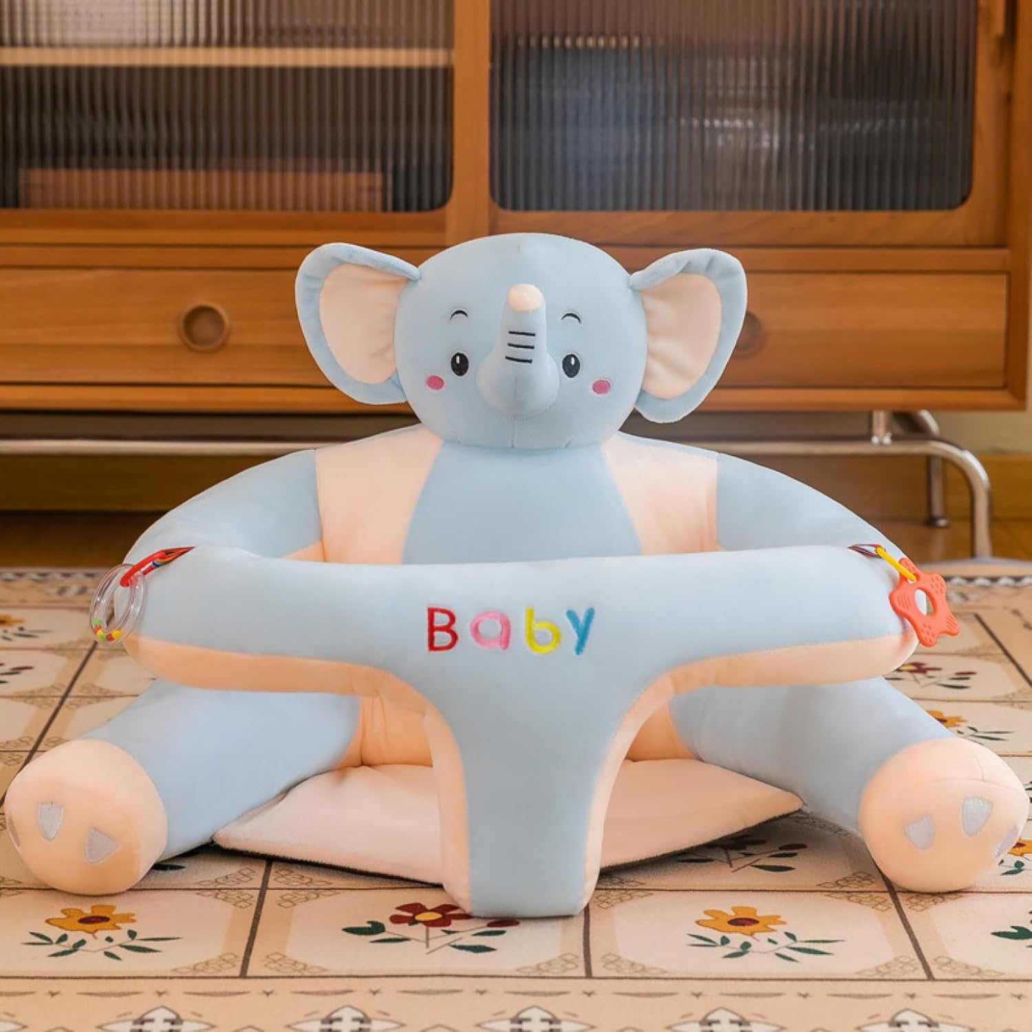 ベビーソファー お座り練習 キッズ ベビー コットン 可愛い 子供用 動物 かわいい 座布団 子供 キット 北欧風 幼児 座れる ppコットン 座れるぬいぐるみ 背もたれ 洗える お座り練習 ソファ｜Libre777