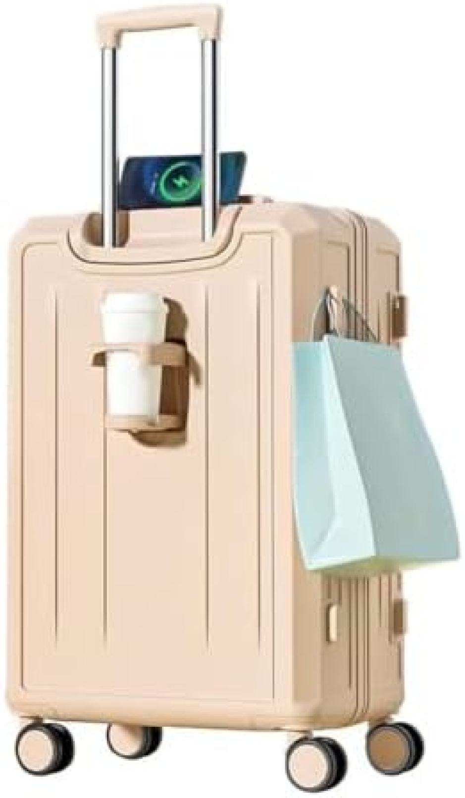 スーツケース 機内持ち込み キャリーケース カップホルダー付き キャリーバッグ usbポート付き 充電 スーツケース 拡張機能付き ファスナータイプ 静音 ダブルキャスター フック付き 修学 旅行 4|Libre777