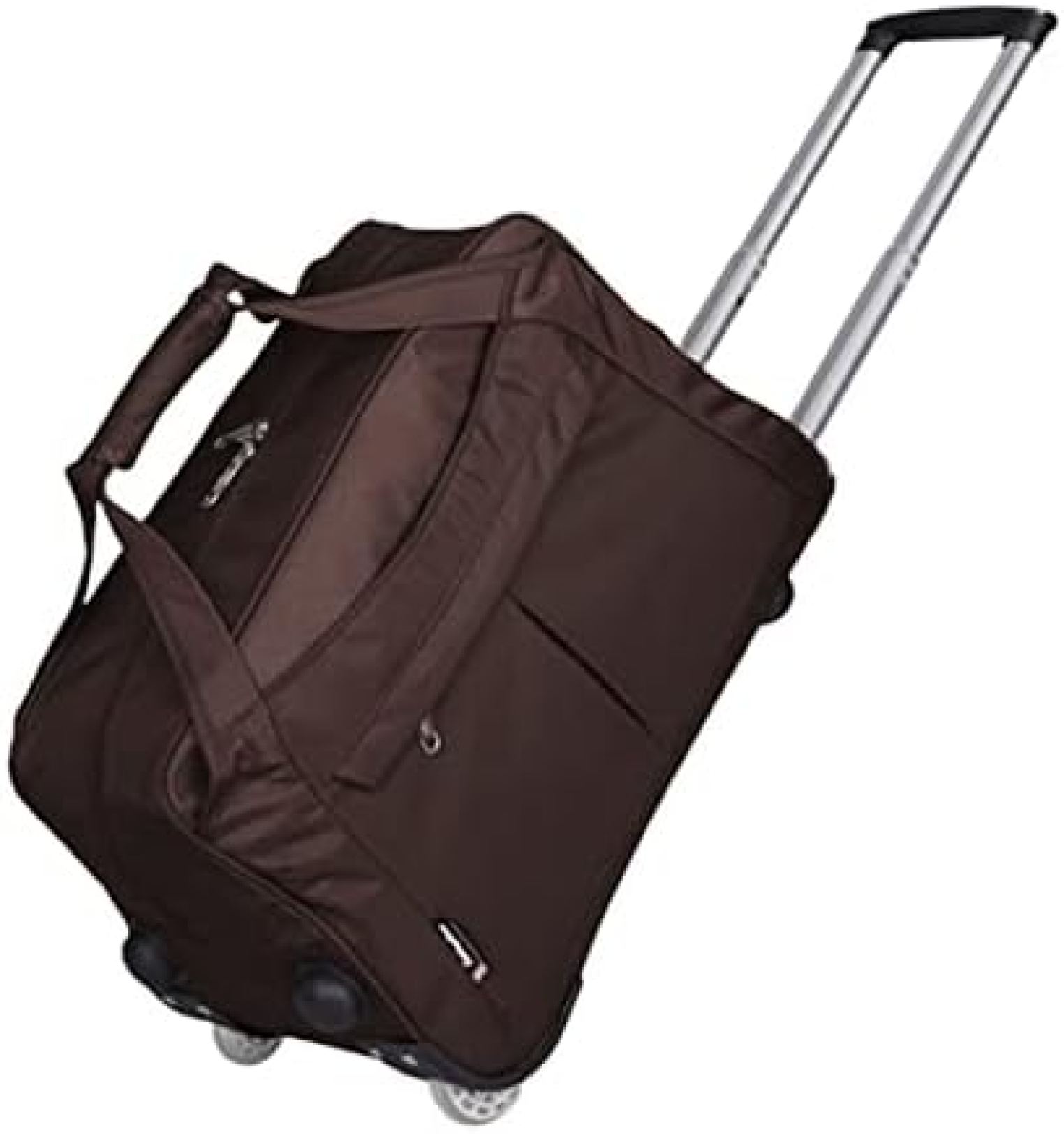 ボストンキャリー 2way キャスターバッグ 55L キャリーバッグ 折りたたみ 大容量 2輪 撥水加工 トロリーバッグ メンズ レディース 旅行 合宿 出張 ブラウン 旅行バッグ 55L スーツケー|Libre777