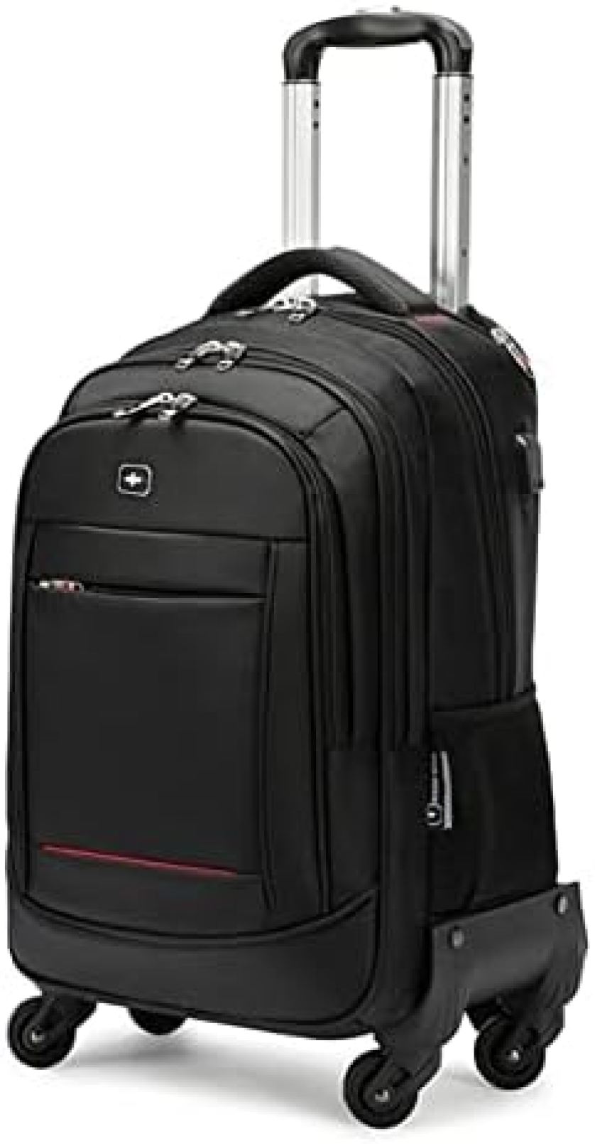 ビジネスリュック 4輪 18インチ ブラック キャリーバッグ トロリーリュック 階段登れ 撥水 大容量 出張 旅行かばん 3WAY 機内持ち込み リュックキャリー 静音 組立不要 スーツケース 通勤｜Libre777