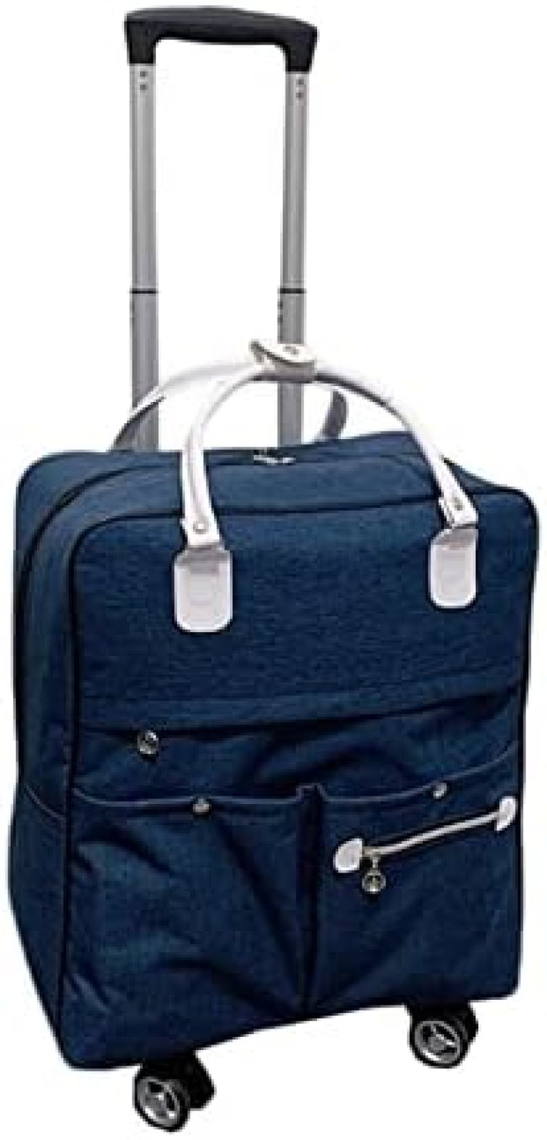 リュックキャリー 3way キャスターバッグ 25L キャリーバッグ 小型 2~3泊対応 4輪 撥水加工 トロリーバッグ メンズ レディース 旅行 合宿 旅行バッグ ブルー 出張 スーツケース｜Libre777